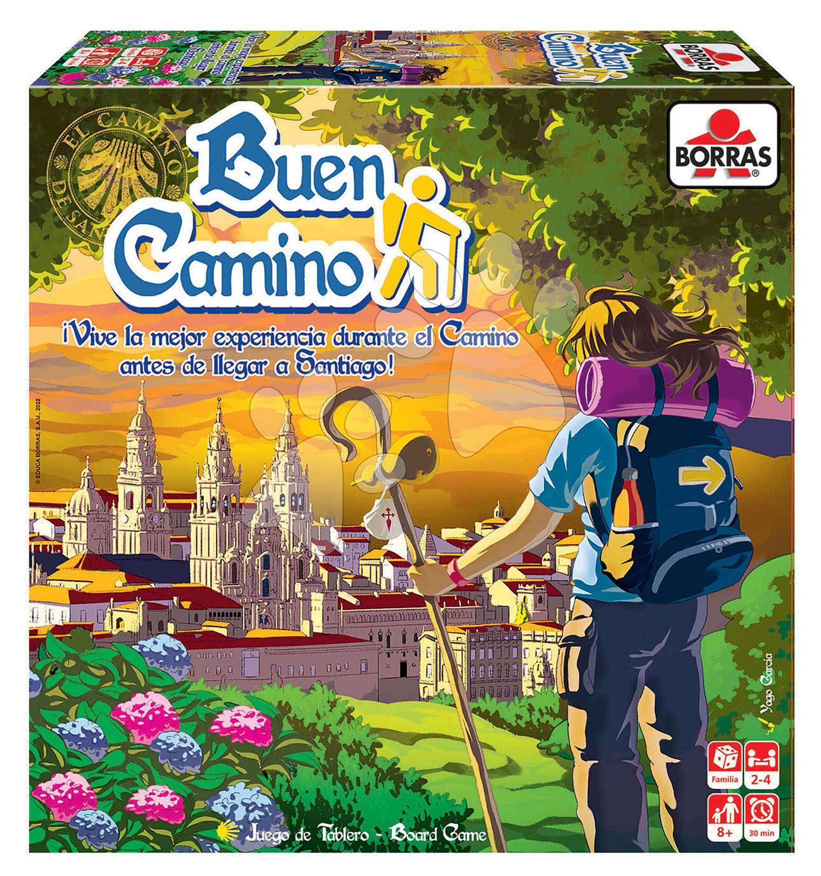 Cizojazyčné společenské hry - Společenská hra Buen Camino Card Game Extended Educa 126 karet od 8 let – ve španělštině, francouzštině angličtině a portugalštině