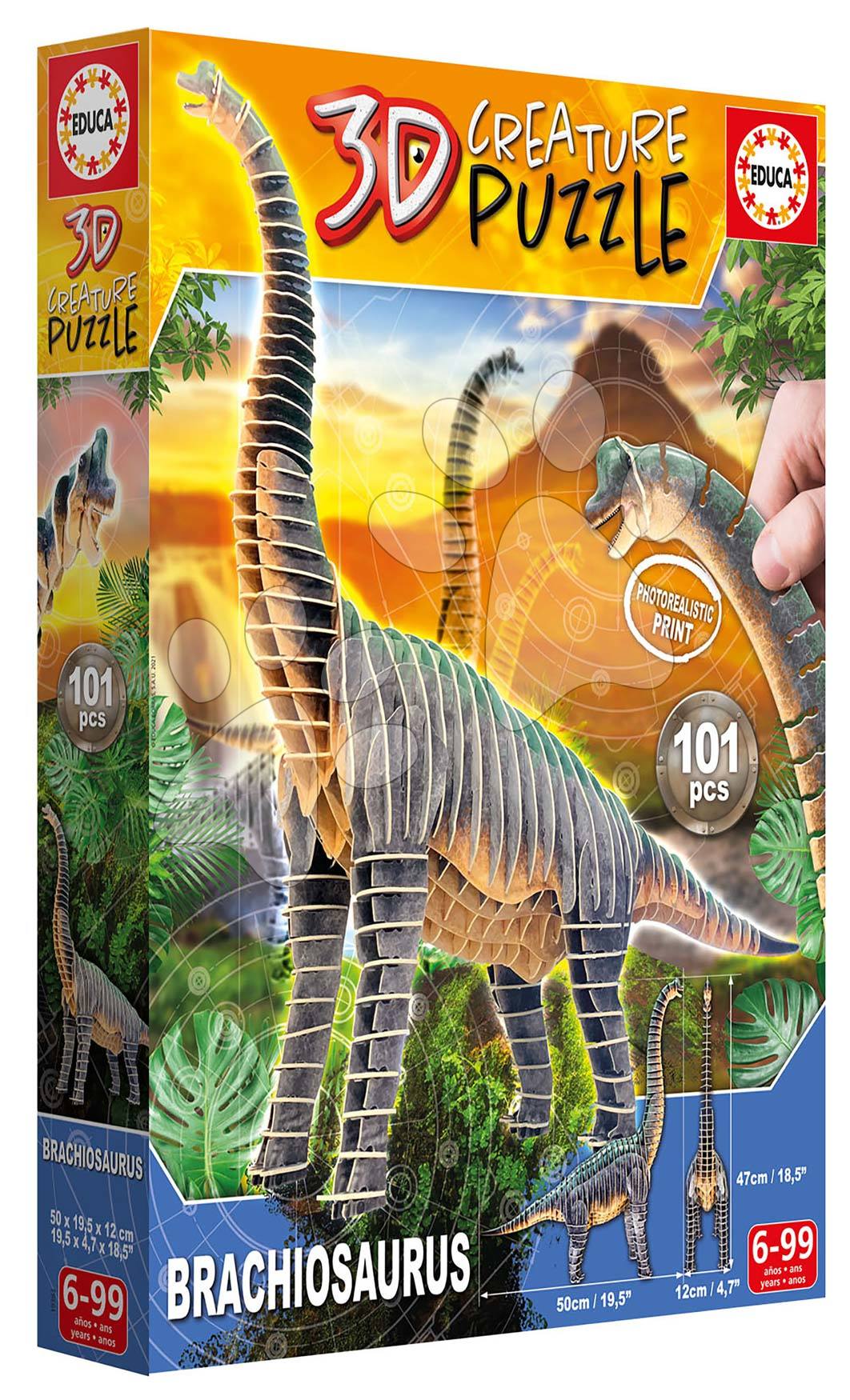 Educa Borrás - T-Rex - 3D Creature Puzzle, 3D PUZZLE