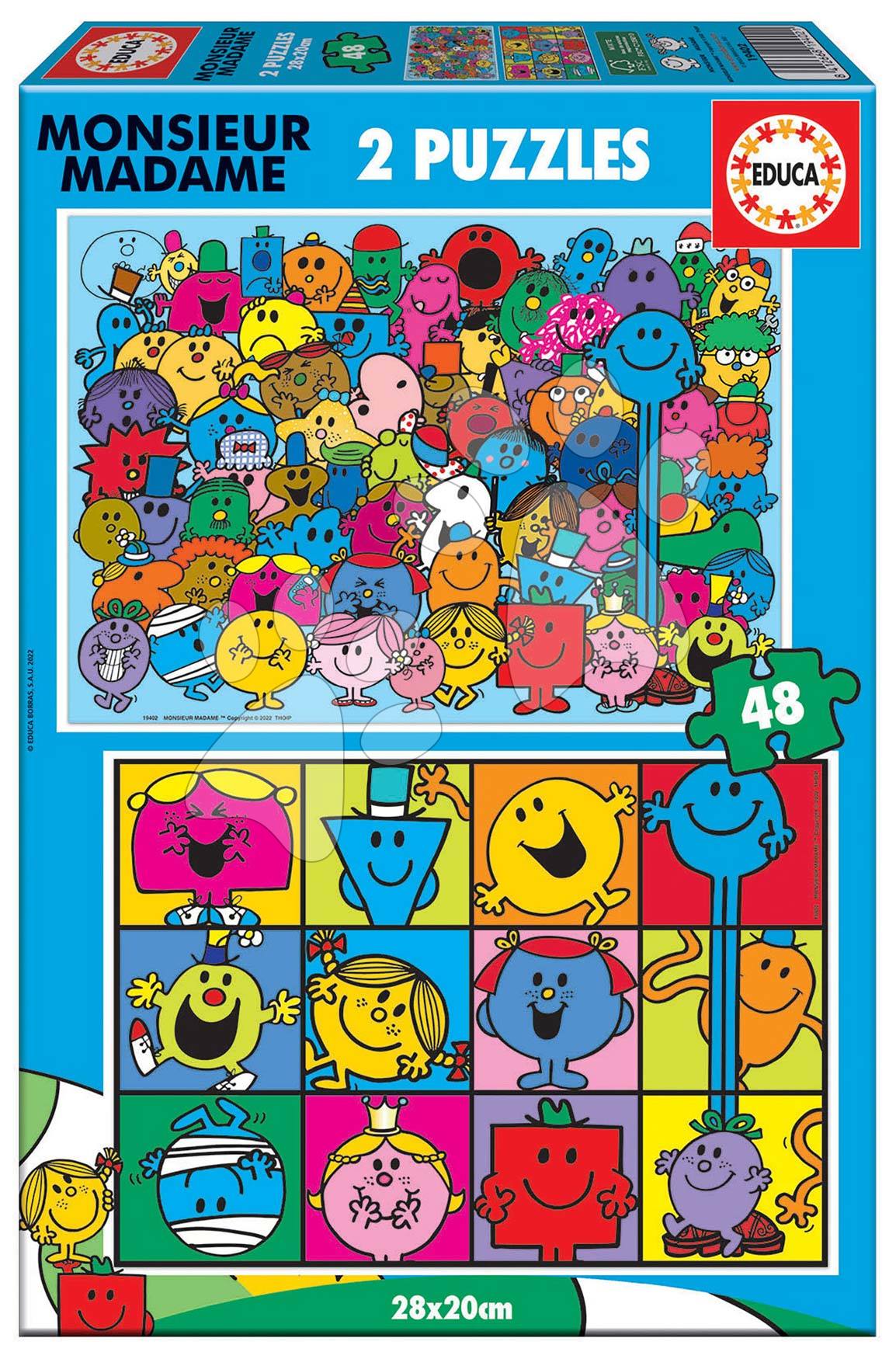 Puzzle Monsieur Madame Educa 2x48 darabos