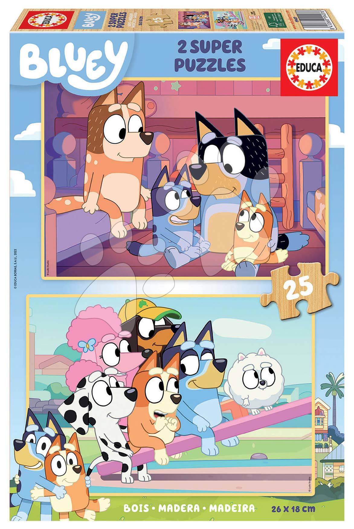 Fa puzzle Bluey Educa 2x25 darabos