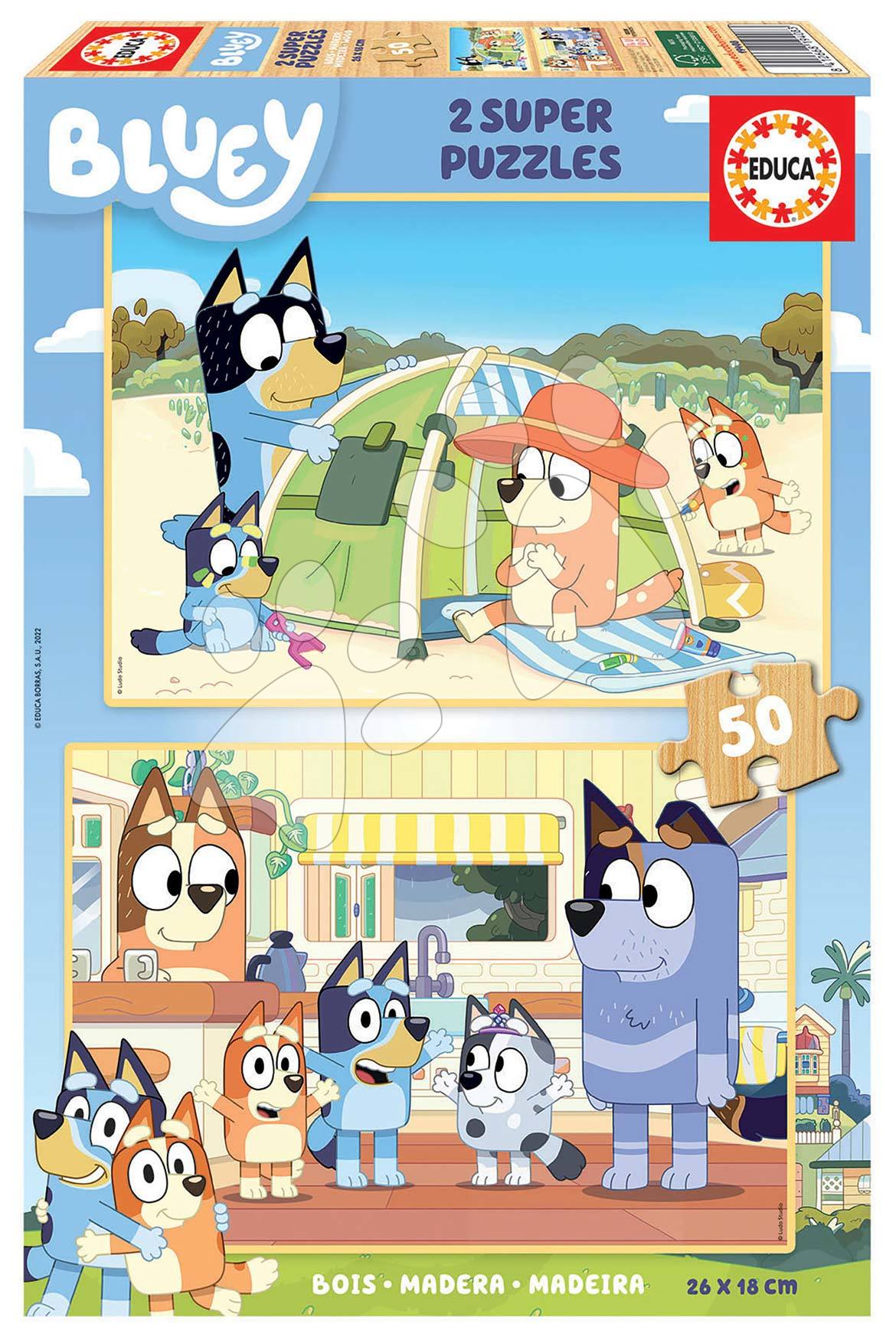 Fa puzzle Bluey Educa 2x50 darabos