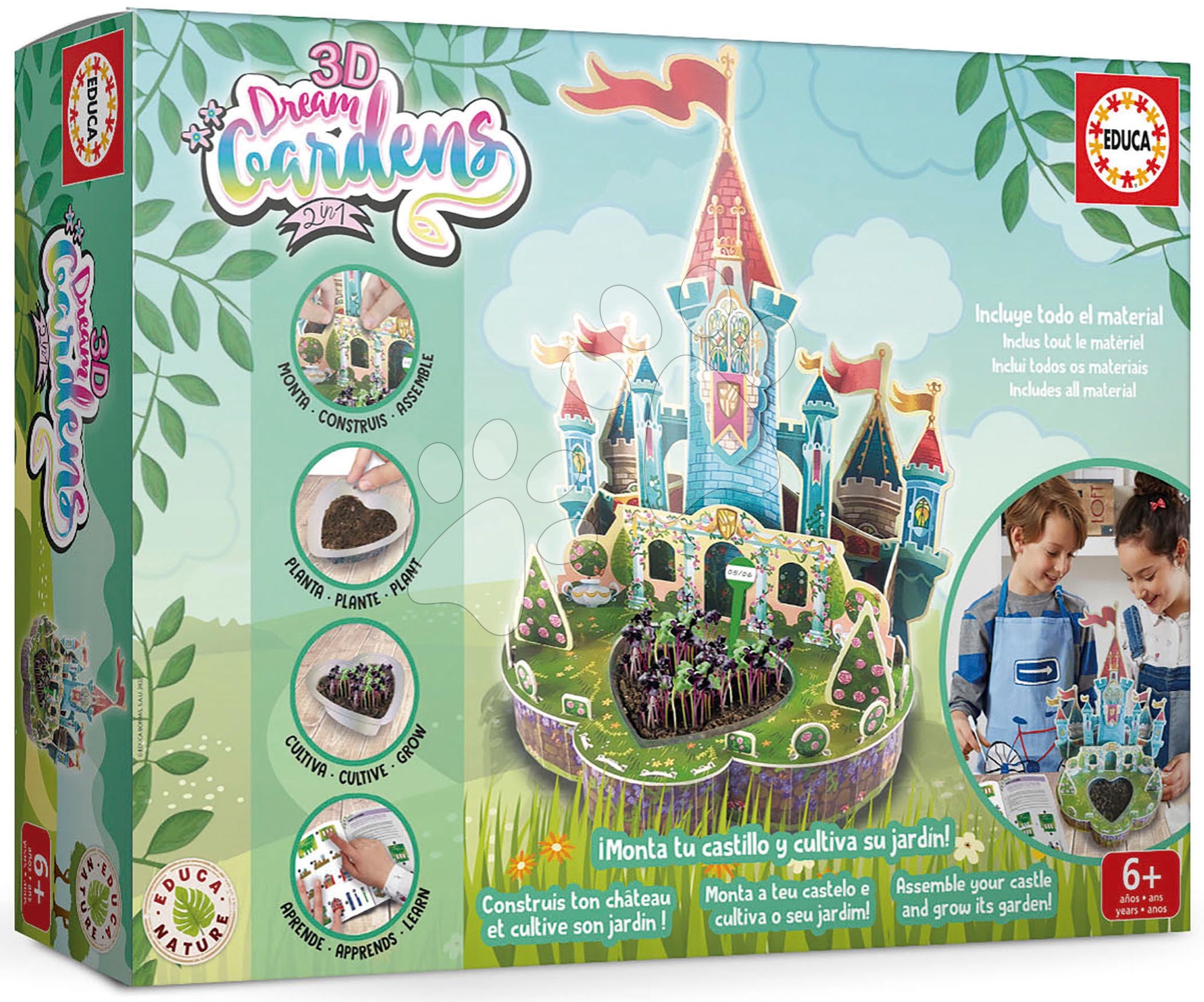 Kreativní tvoření 3D Dream Garden Castle Educa vyrob si svou zahrádku od 6 let