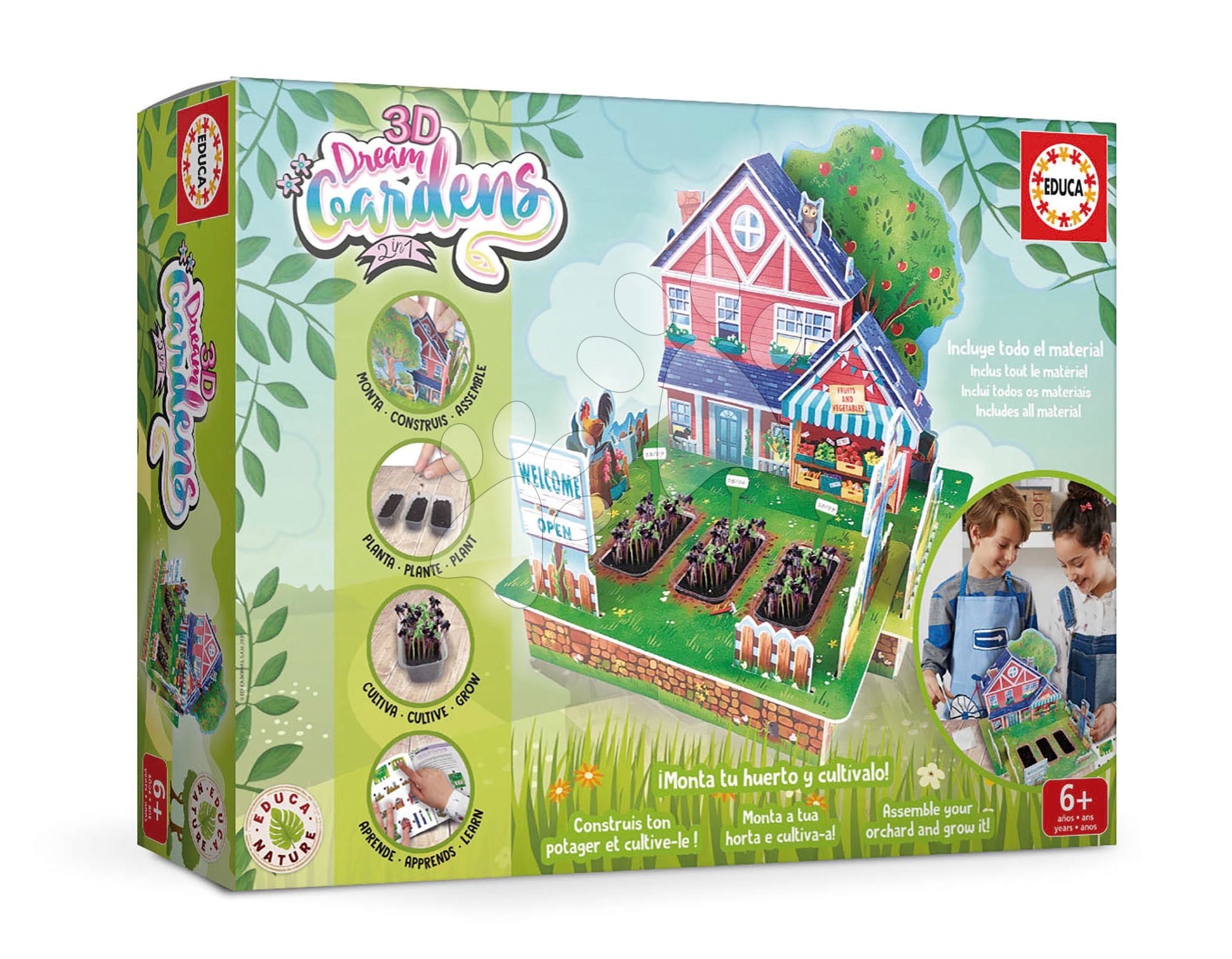 Kreativní tvoření 3D Dream Garden Huerto Educa vyrob si svou zahrádku od 6 let