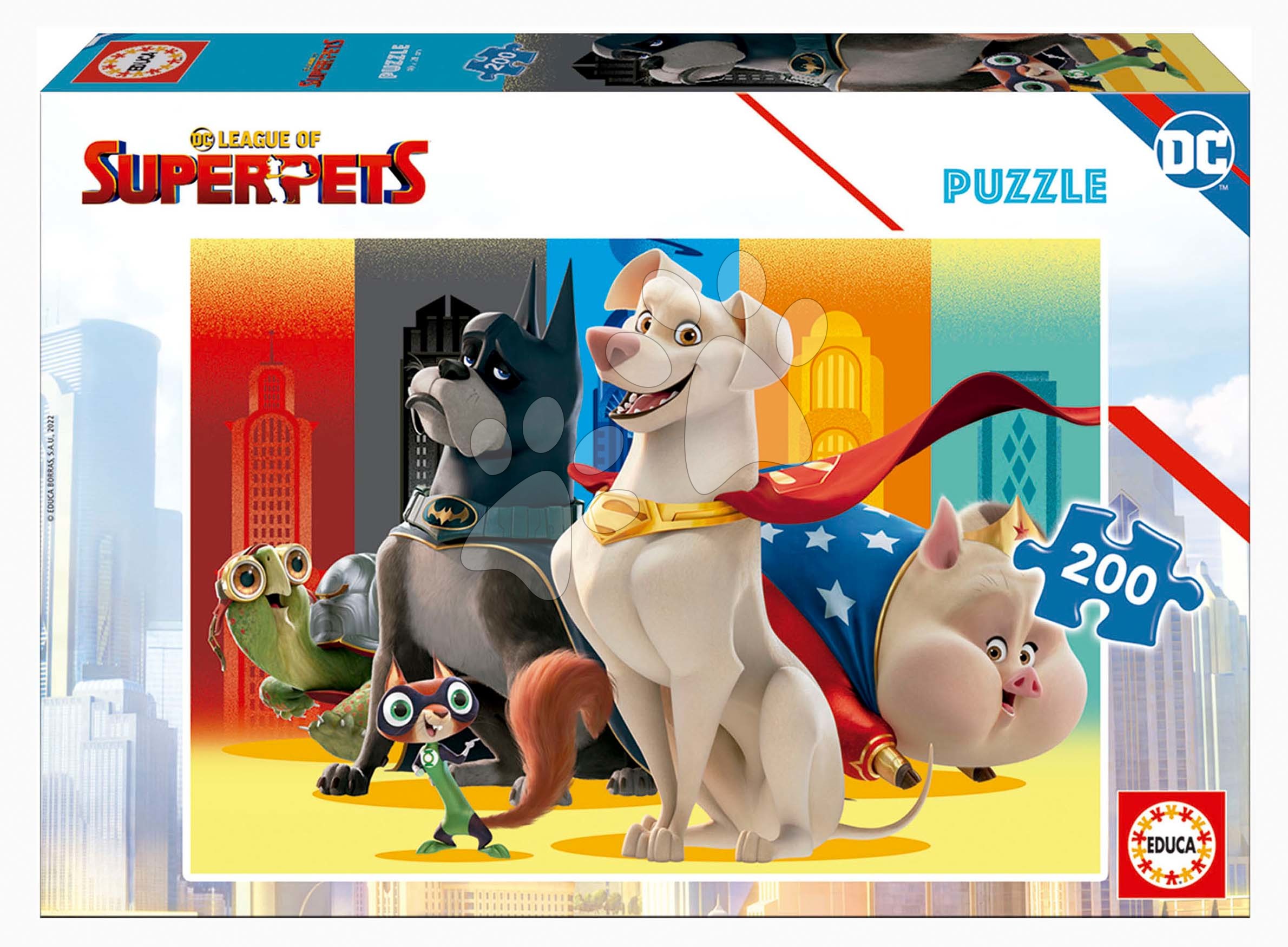 E-shop Puzzle DC League of Superpets Educa 200 dielov a Fix lepidlo EDU19485