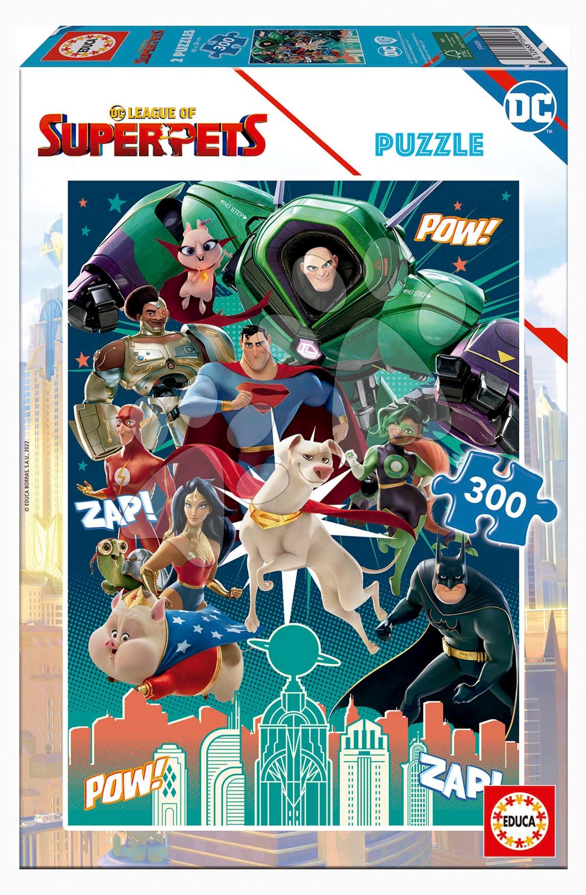 Puzzle DC League of Superpets Educa 300 darabos és Fix ragasztó