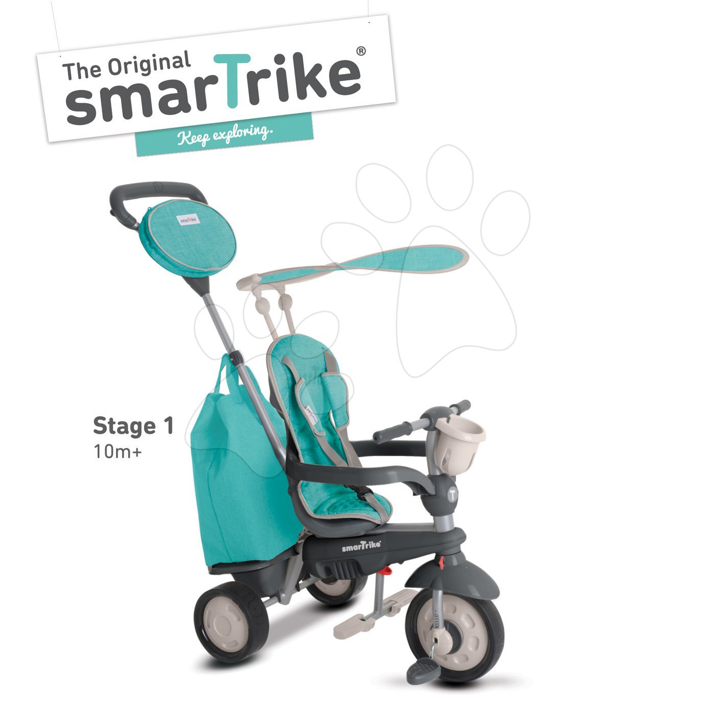 Trikes from 10 months - Voyage 4in1 smarTrike Kid Tricycle light-blue, 10 months and over