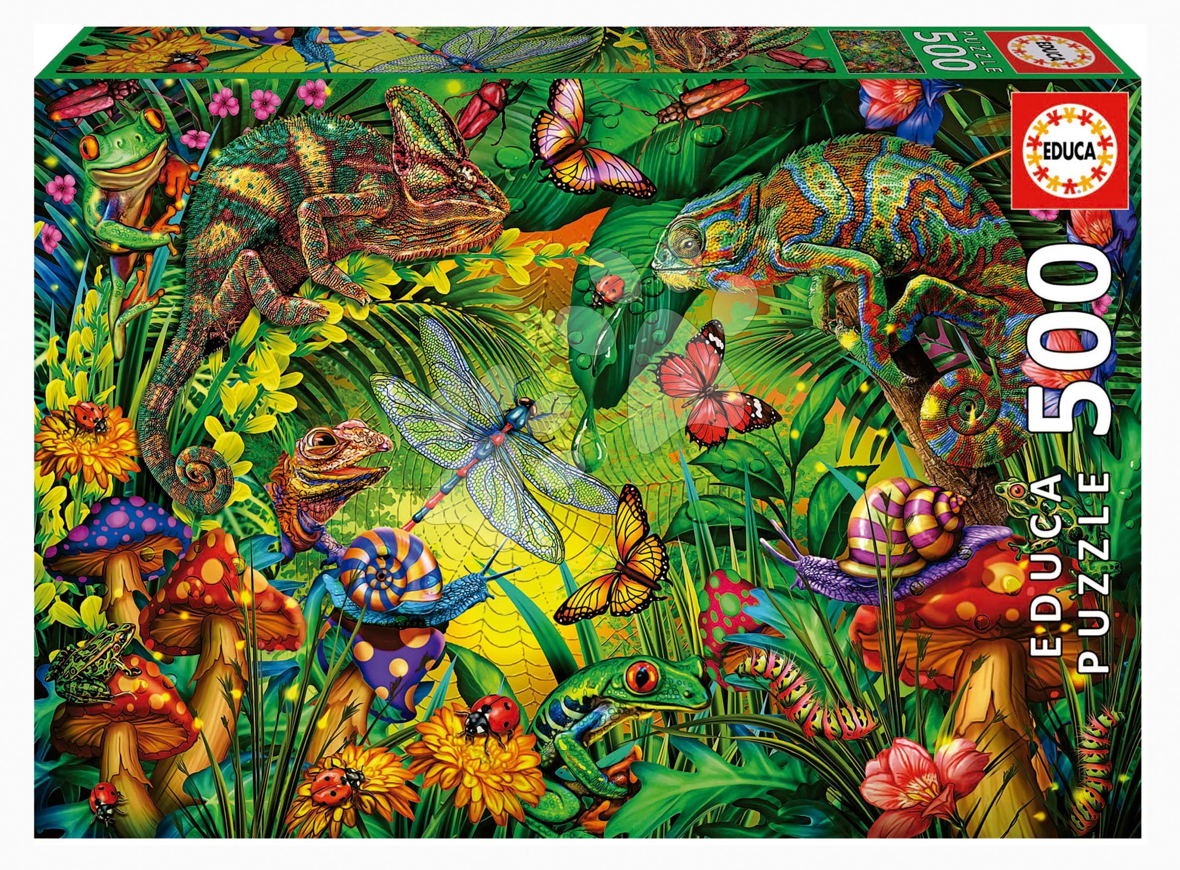 E-shop Puzzle Colourful Forest Educa 500 dielov a Fix lepidlo