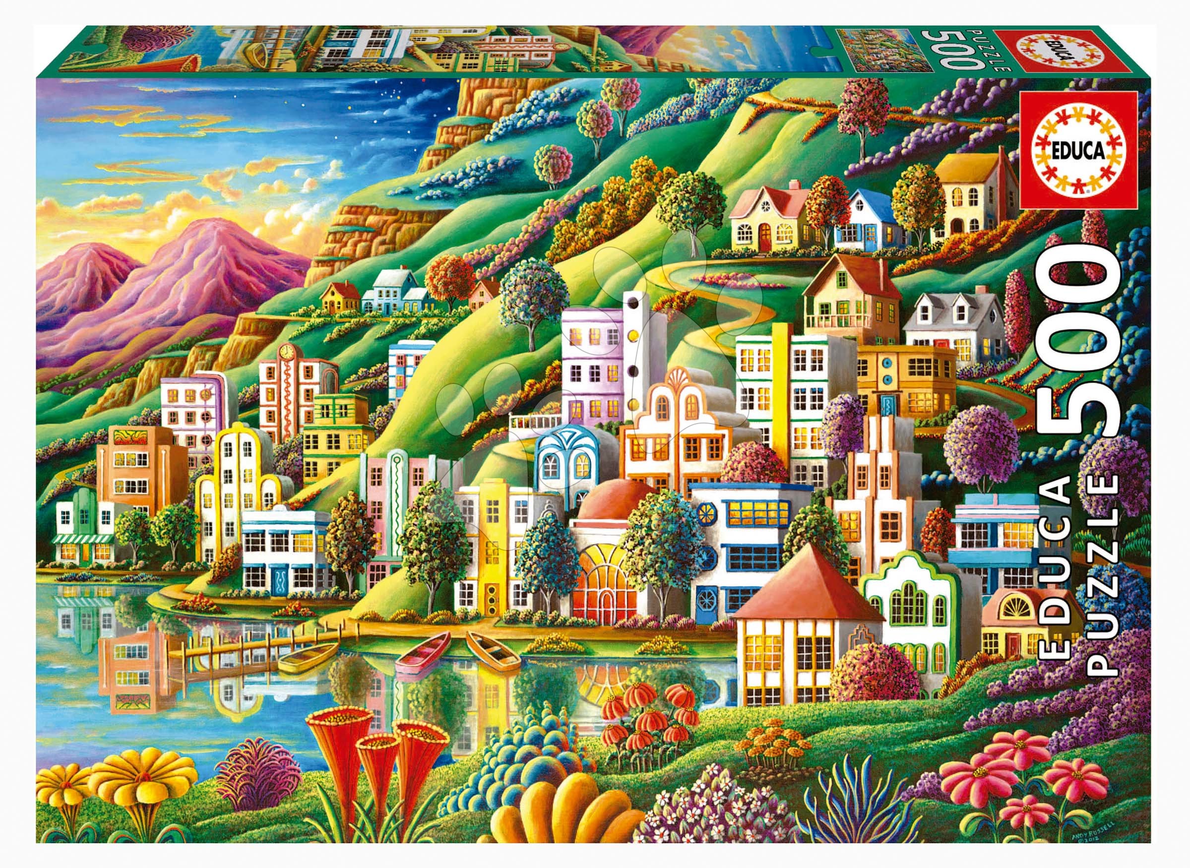 Puzzle Hidden Harbor 500 pezzi con colla Educa