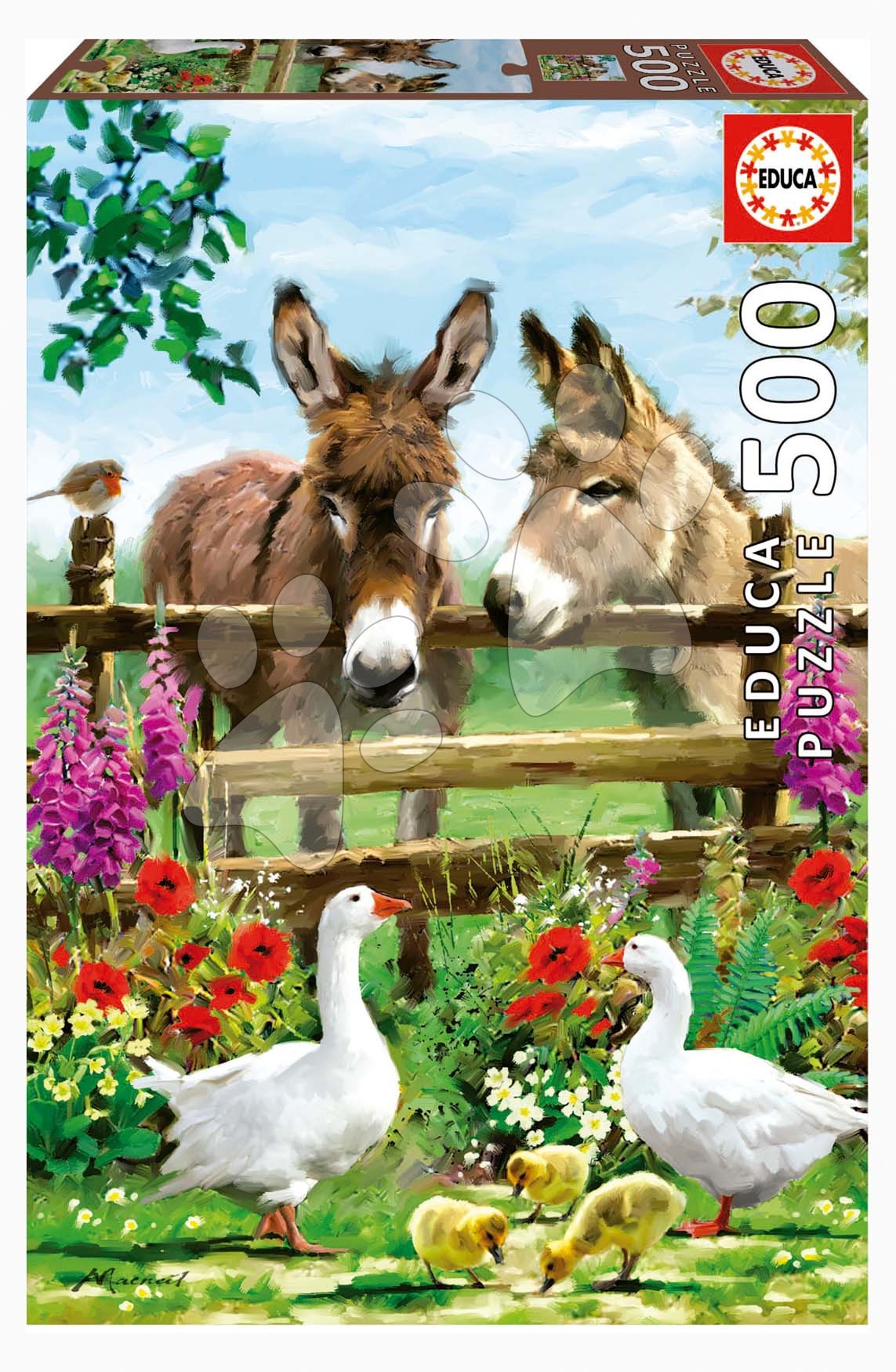 Puzzle Donkeys Educa 500 dielov a Fix lepidlo