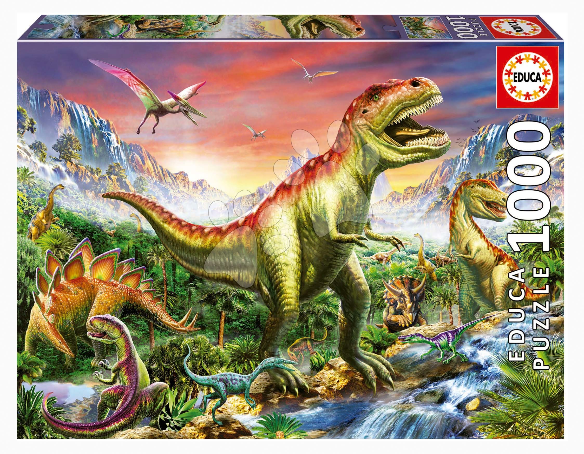 Levně Puzzle Jurassic Forest Educa 1000 dílků a Fix lepidlo