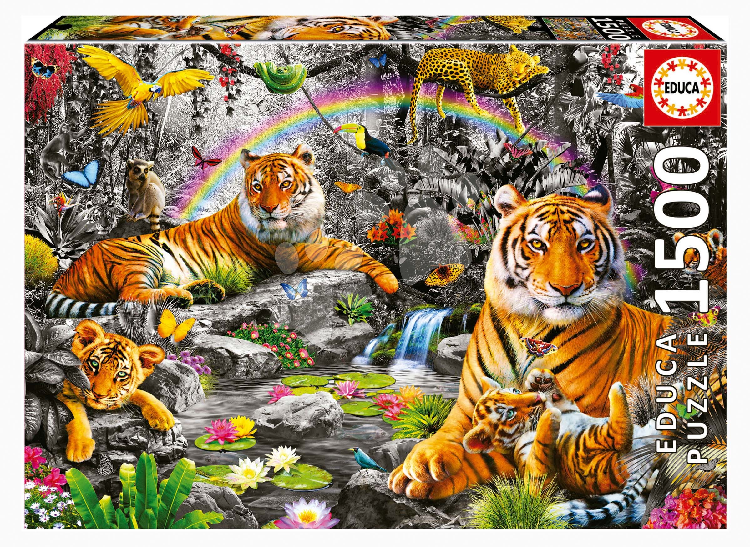 Puzzle Brilliant Jungle Educa 1500 darabos és Fix ragasztó