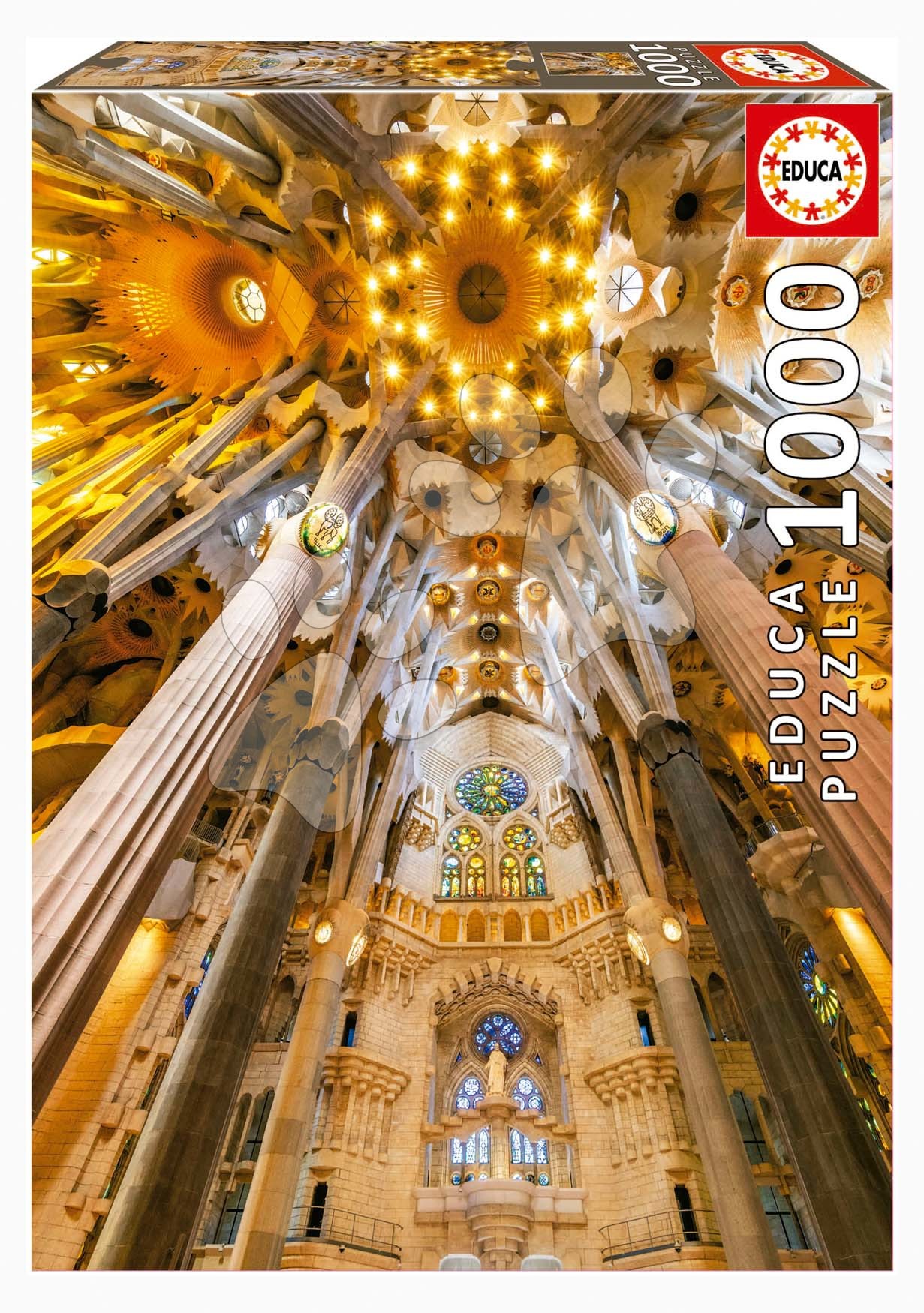 Puzzle Sagrada Família Interior Educa 1000 dílků a Fix lepidlo
