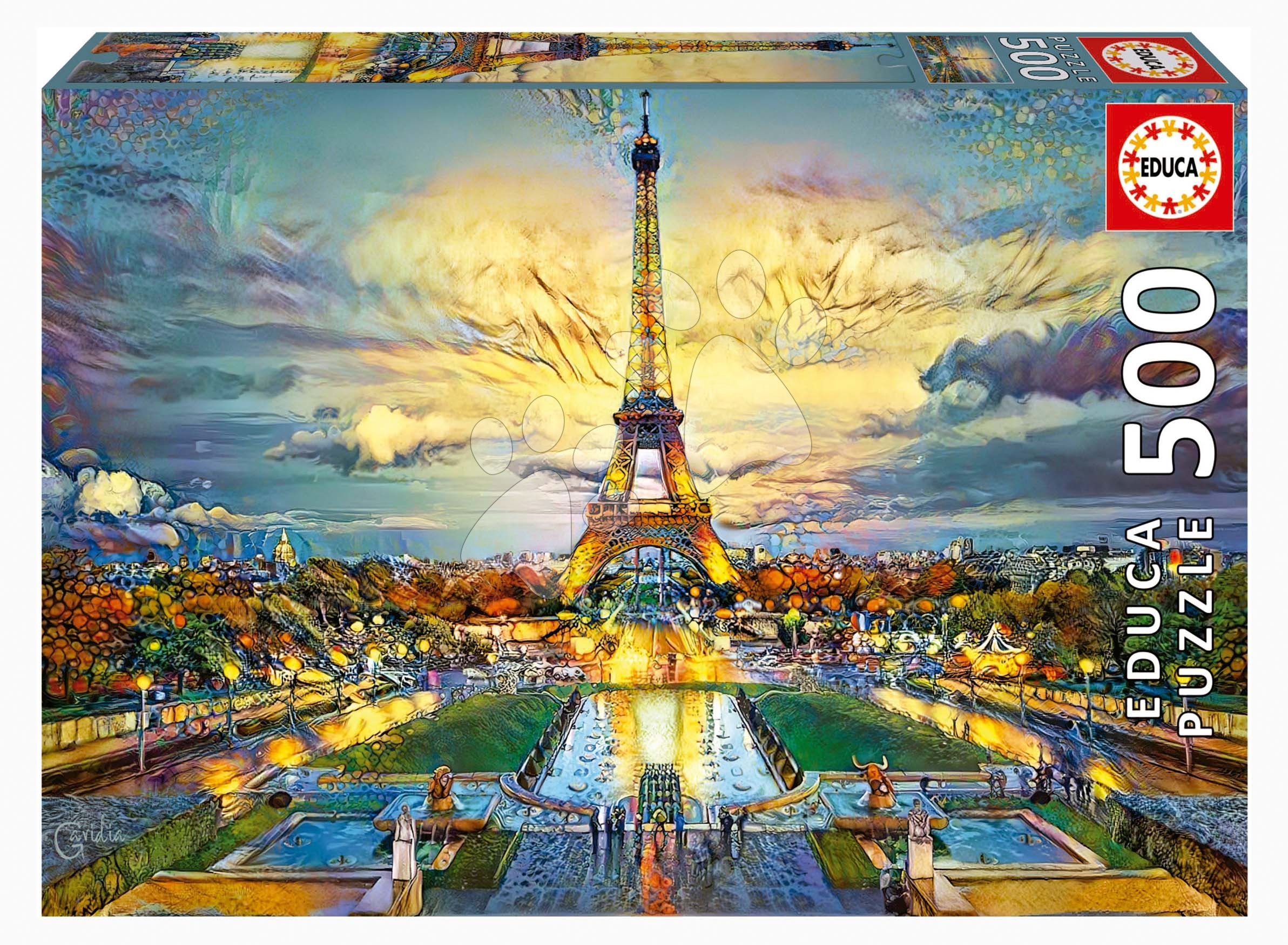 E-shop Puzzle Eiffel Tower Educa 500 dielov a Fix lepidlo