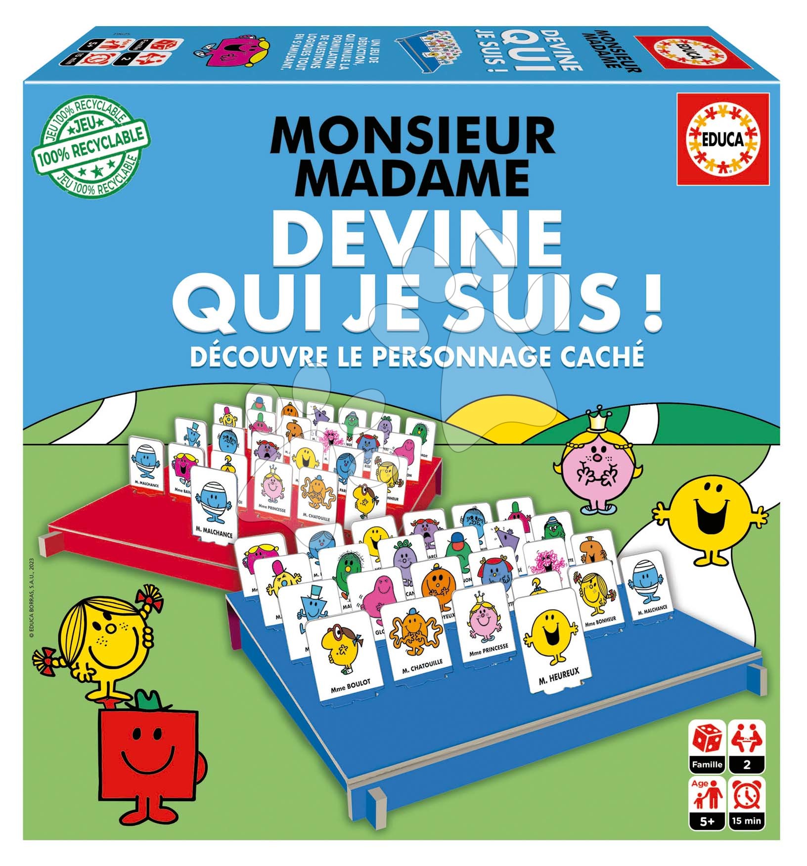 Spoločenská hra Quess Who I Am Monsieur Madame Educa Uhádni, kto som! vo francúzštine od 5 rokov