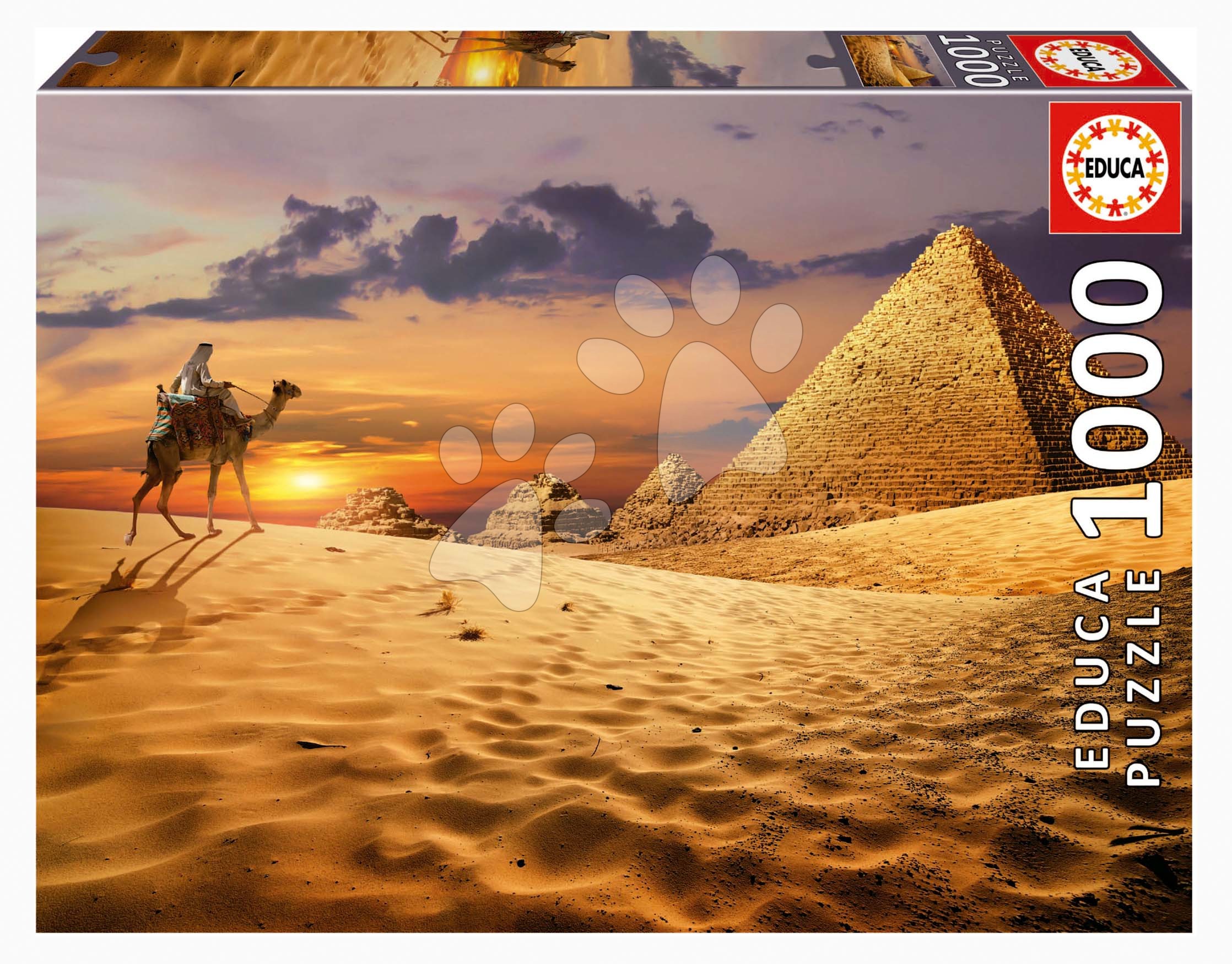 Puzzle Camel in the Desert Educa 1000 darabos és Fix ragasztó