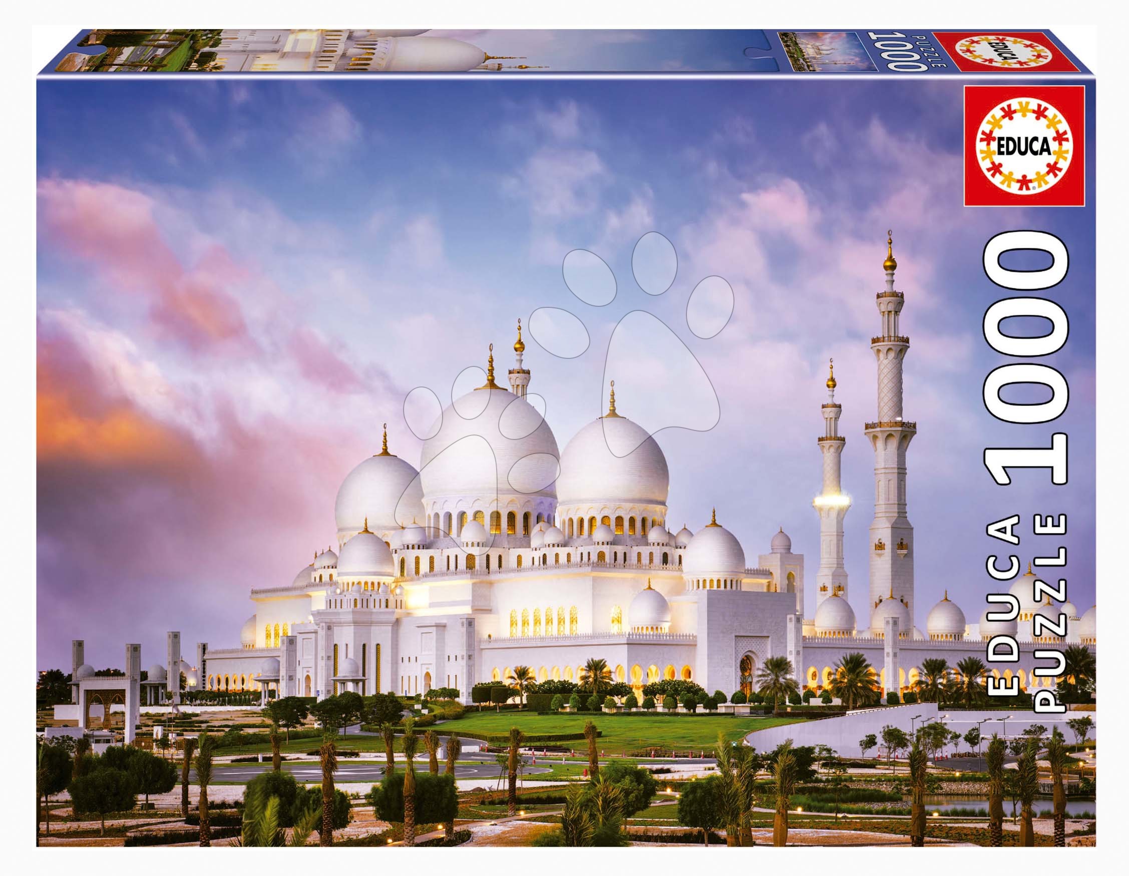 Levně Puzzle Sheikh Zayed Grand Mosque Educa 1000 dílků a Fix lepidlo