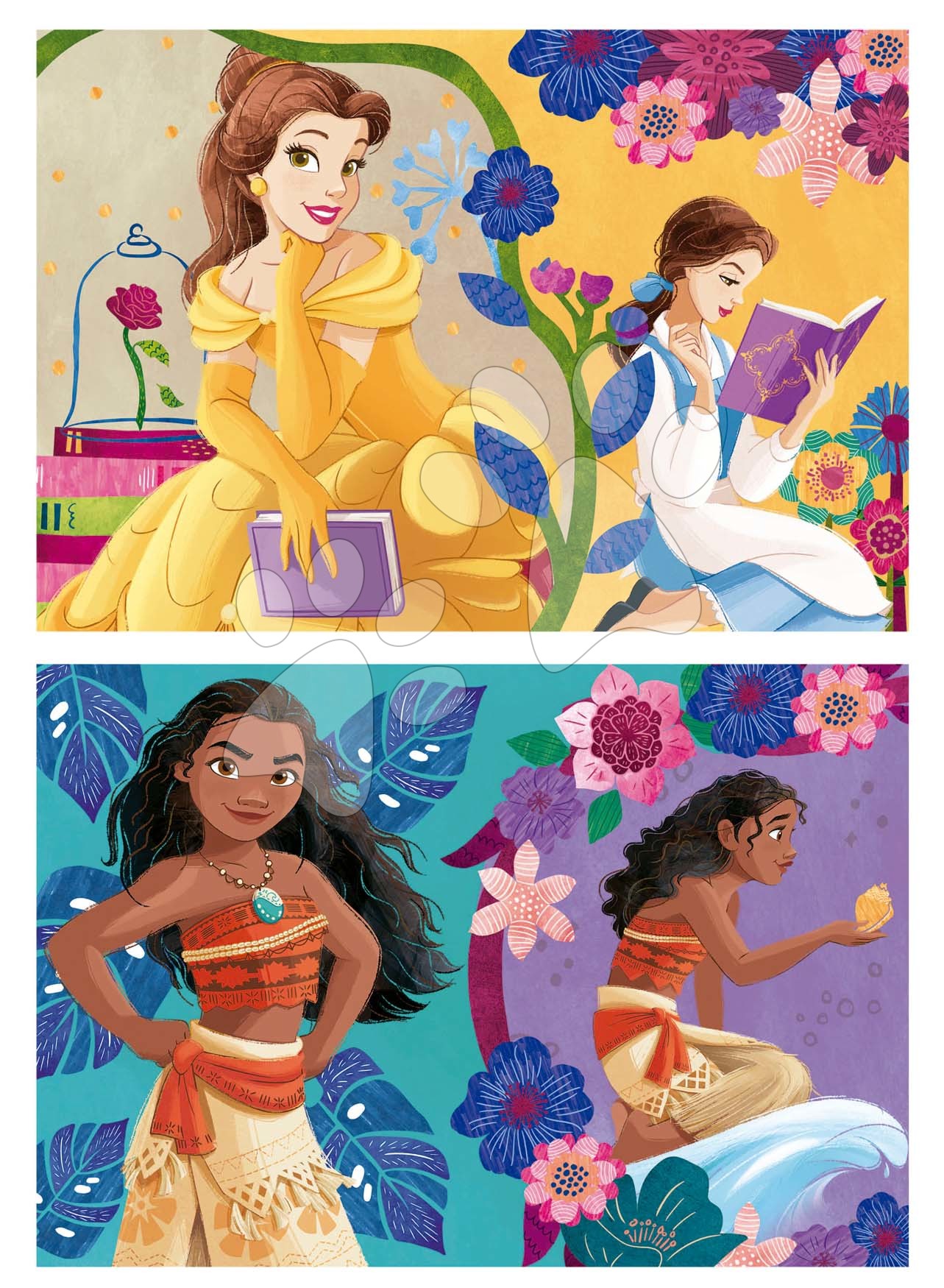 Dreven Puzzle Disney Princess Educa 2x25 Dielov Od 3 Rokov