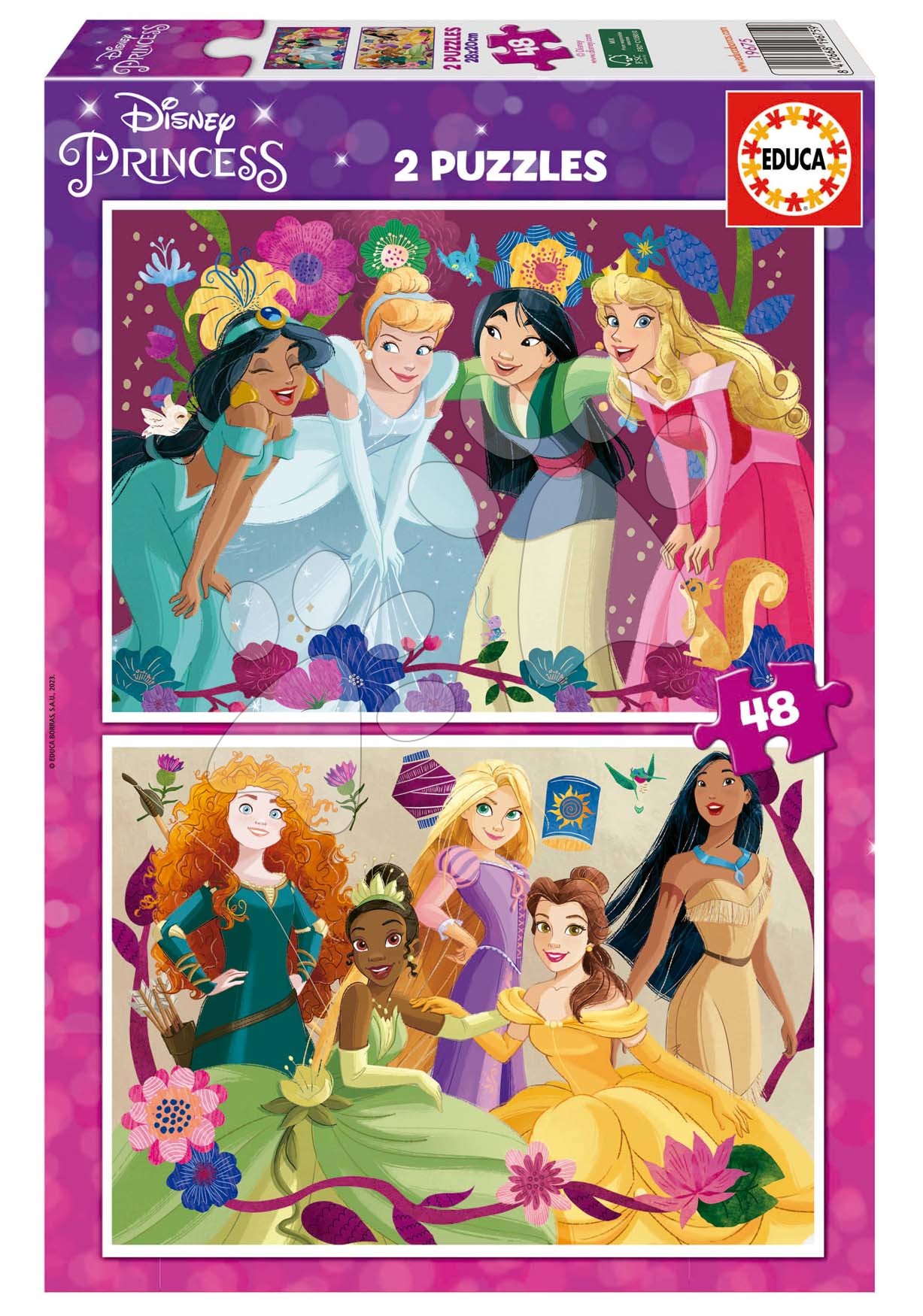 E-shop Puzzle Disney Princess Educa 2x48 dielov od 4 rokov