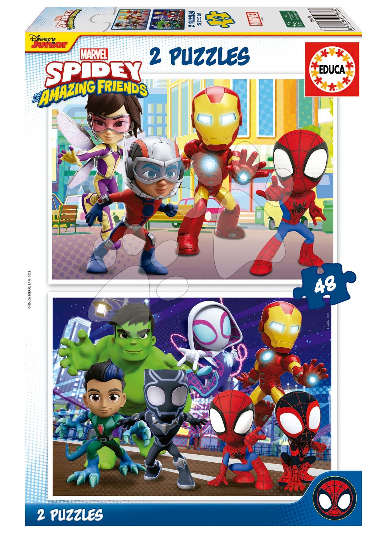 Puzzle Spidey & his Amazing Friends Educa 2x48 darabos 4 évtől