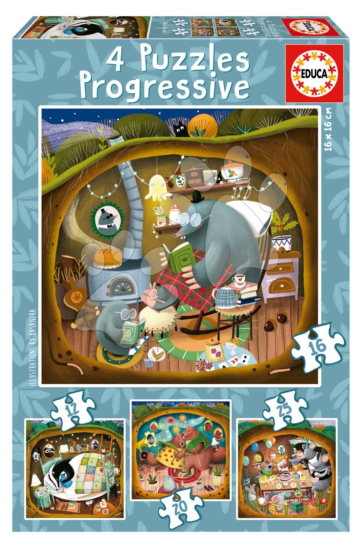 E-shop Puzzle Forest Tales Progressive Educa 12-16-20-25 dielov