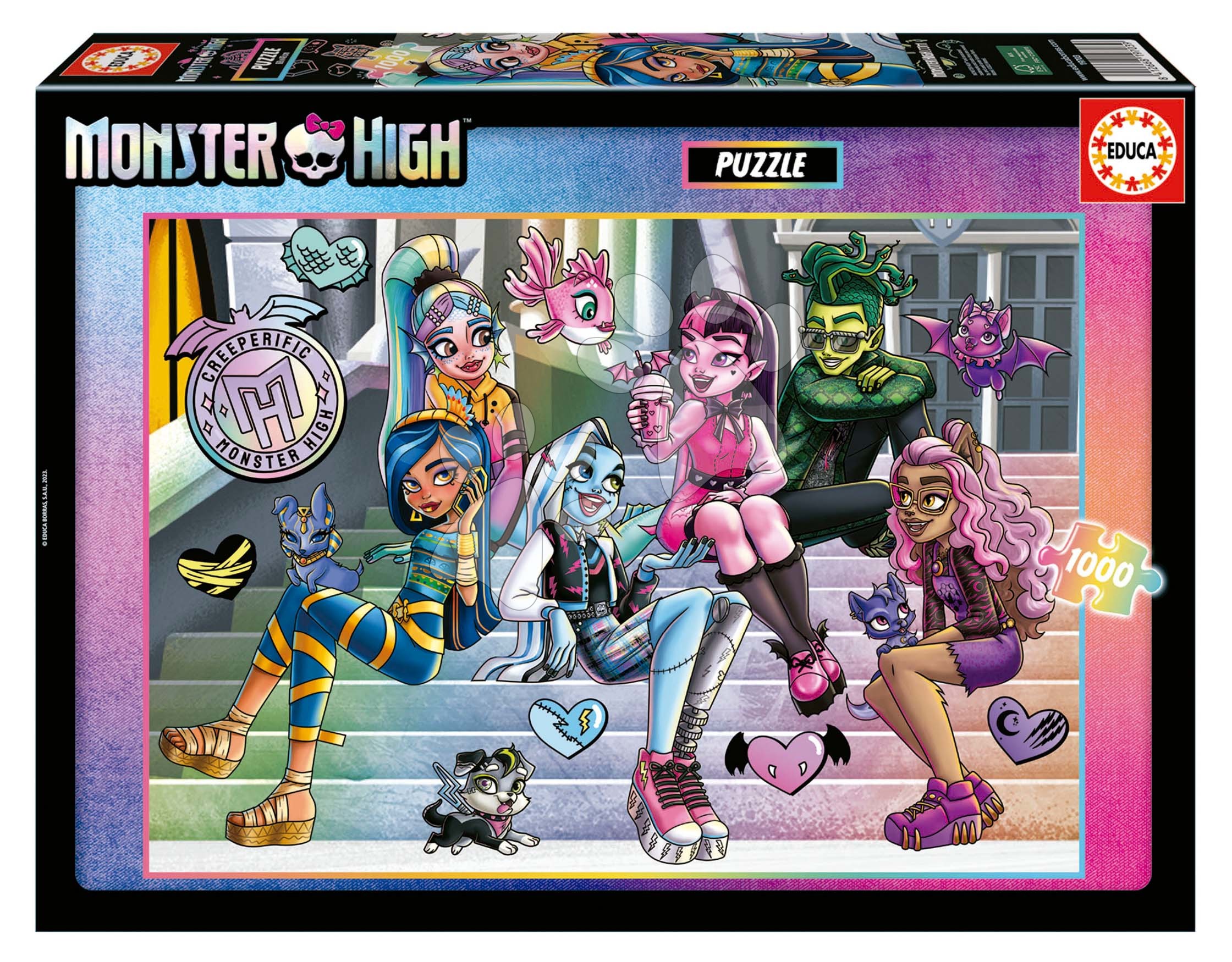 Puzzle Monster High Educa 1000 dielov a Fix lepidlo