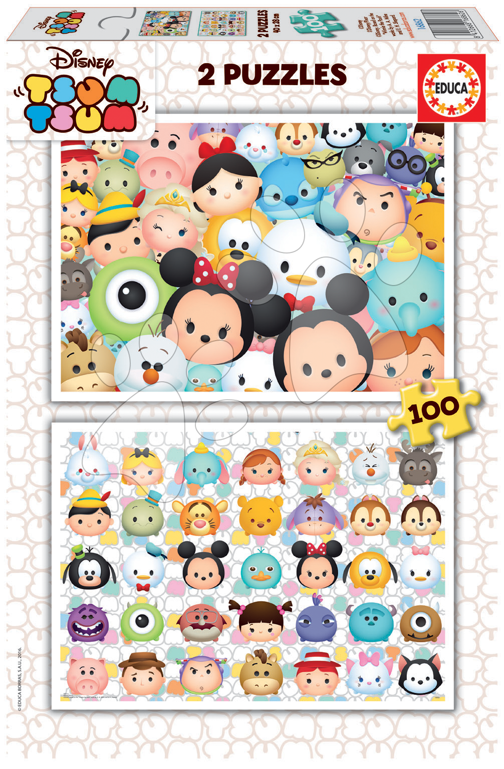 Gyerek puzzle Disney Tsum Tsum Educa 2x100 db 16862