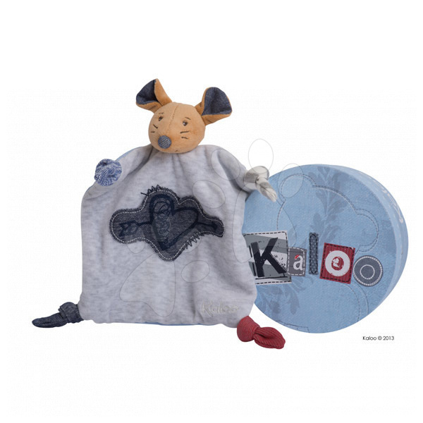 E-shop Kaloo plyšová myška Blue Denim-Doudou 960065 modrá