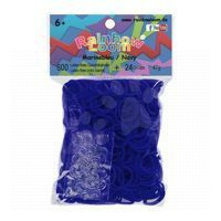 Rainbow Loom gumičky priesvitné - Rainbow Loom originálne transparentné gumičky 600 kusov tmavomodré od 6 rokov