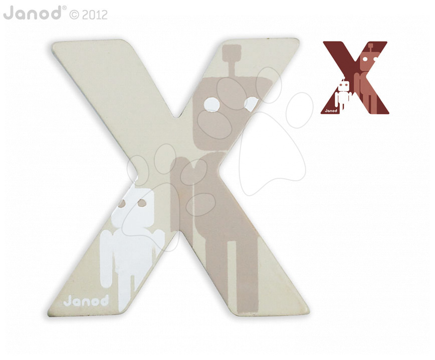 Janod dřevěné písmeno X ABCDeco 04593