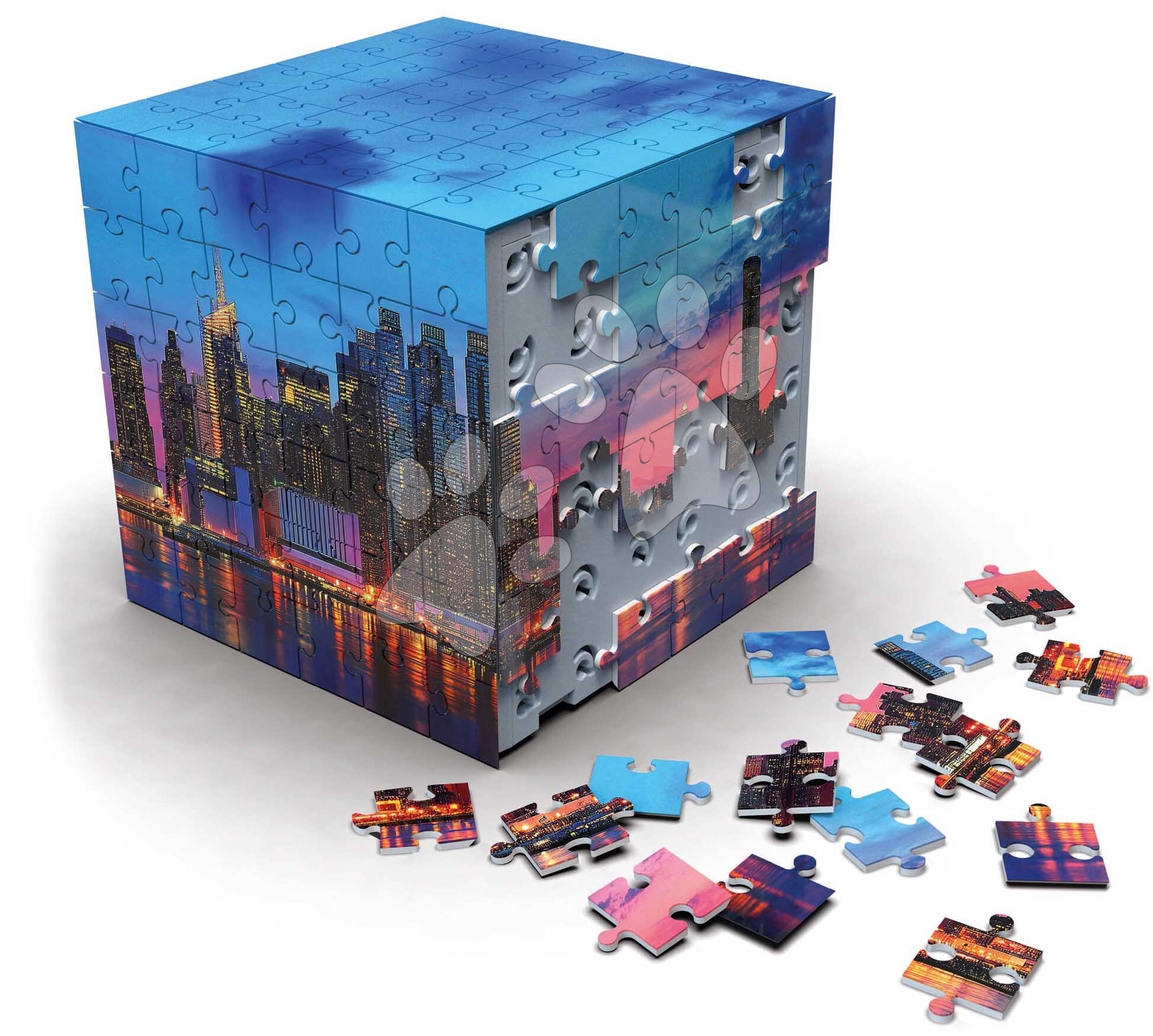 Puzzle kockában Panoráma New York 3D Cube NY Panorama Educa 216 darabos 8 évtől