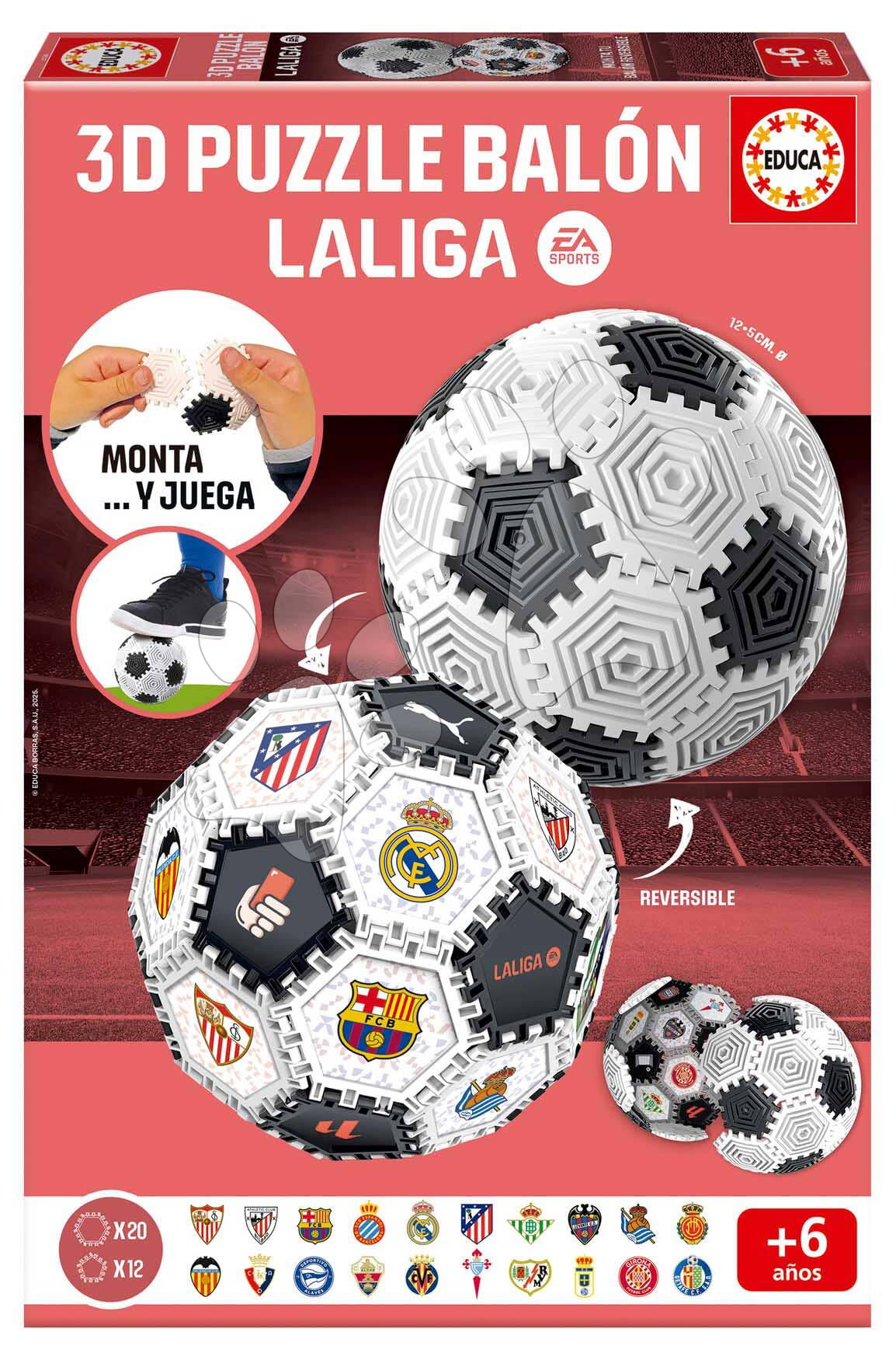 Puzzle focilabda 3D Puzzle Ball Educa 32 darabos 6 évtől