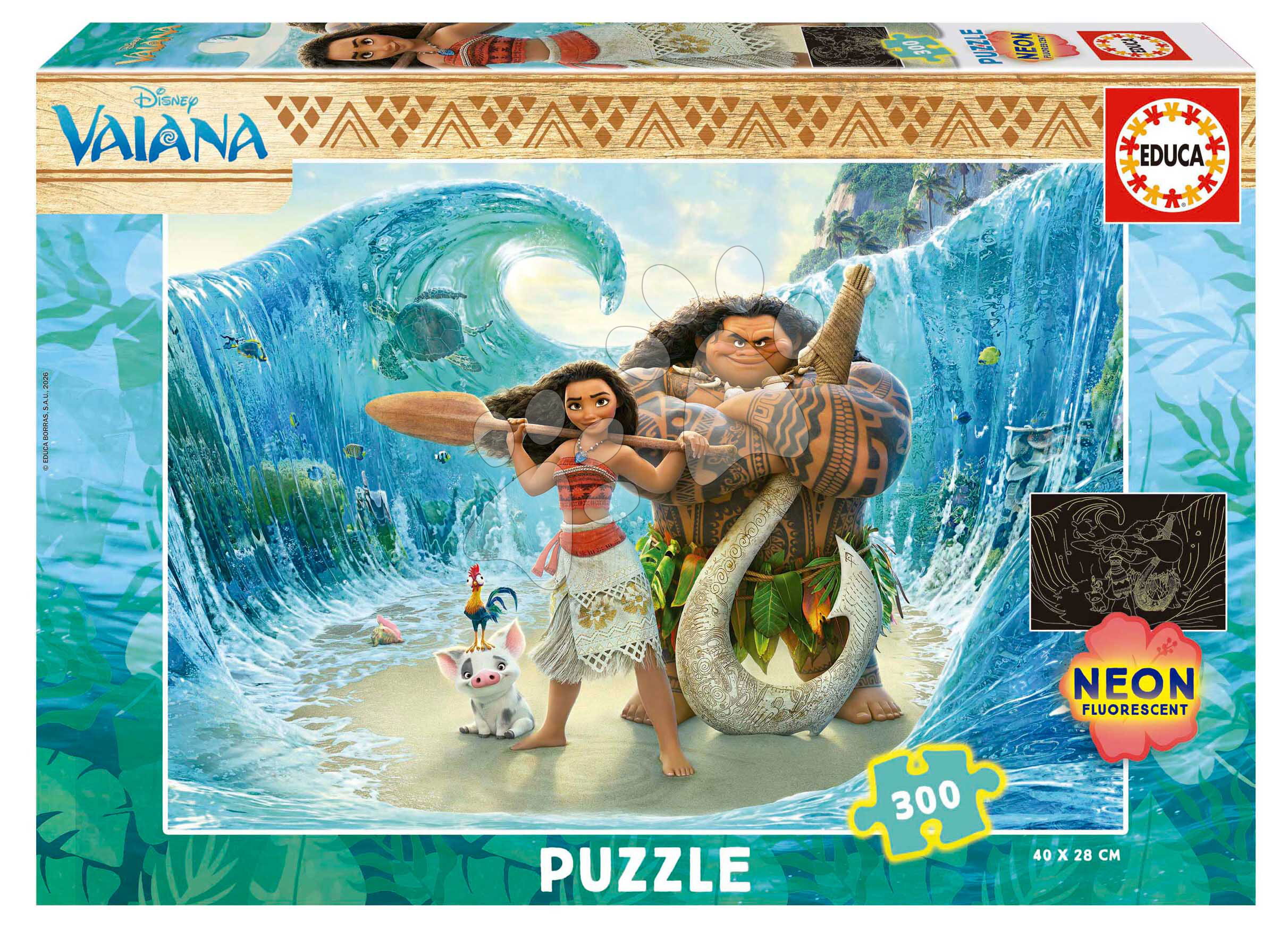 Puzzle Vaiana Disney Neon Educa 300 darabos világító 8 évtől