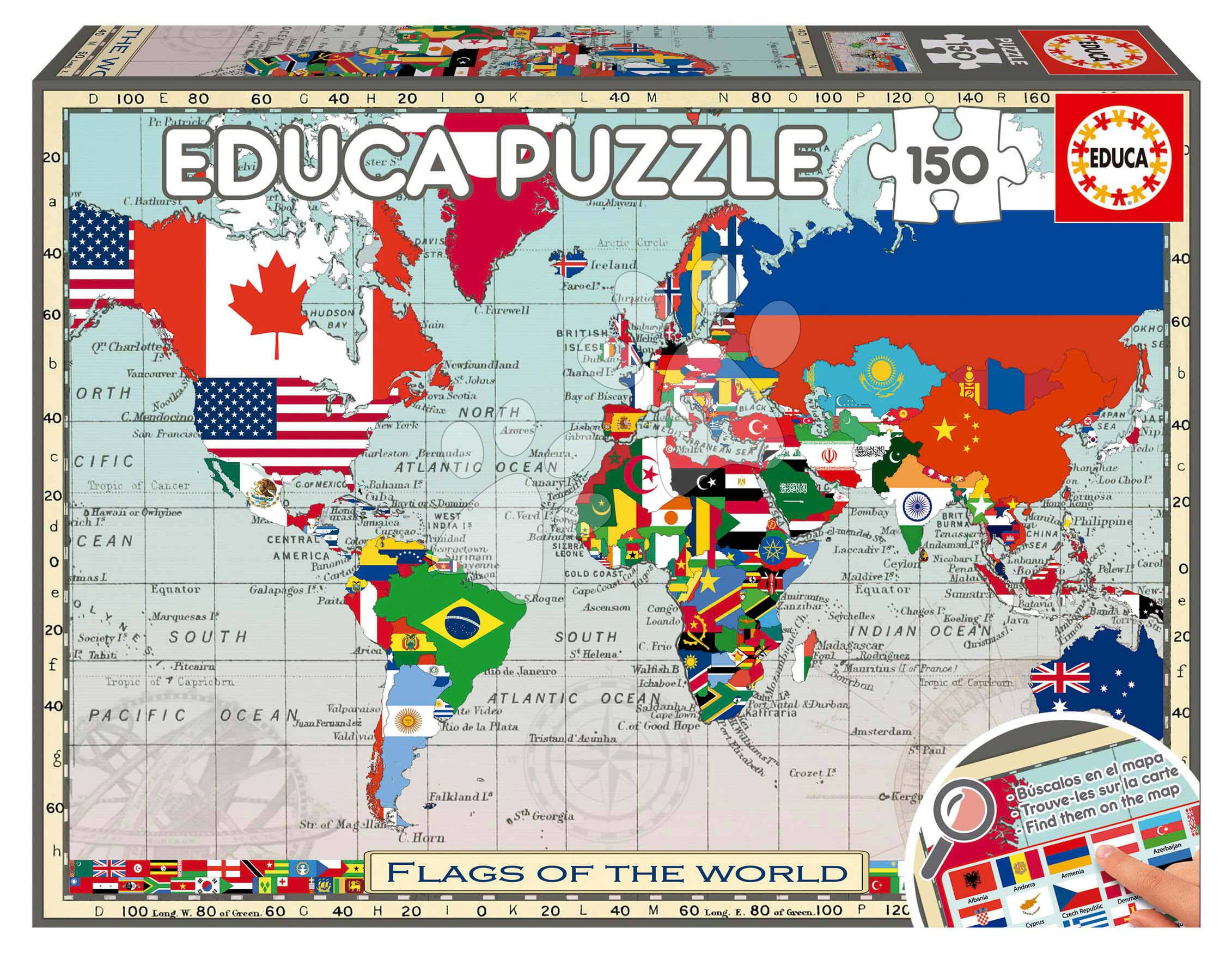 Puzzle Flags of the World Educa 150 darabos 6 évtől