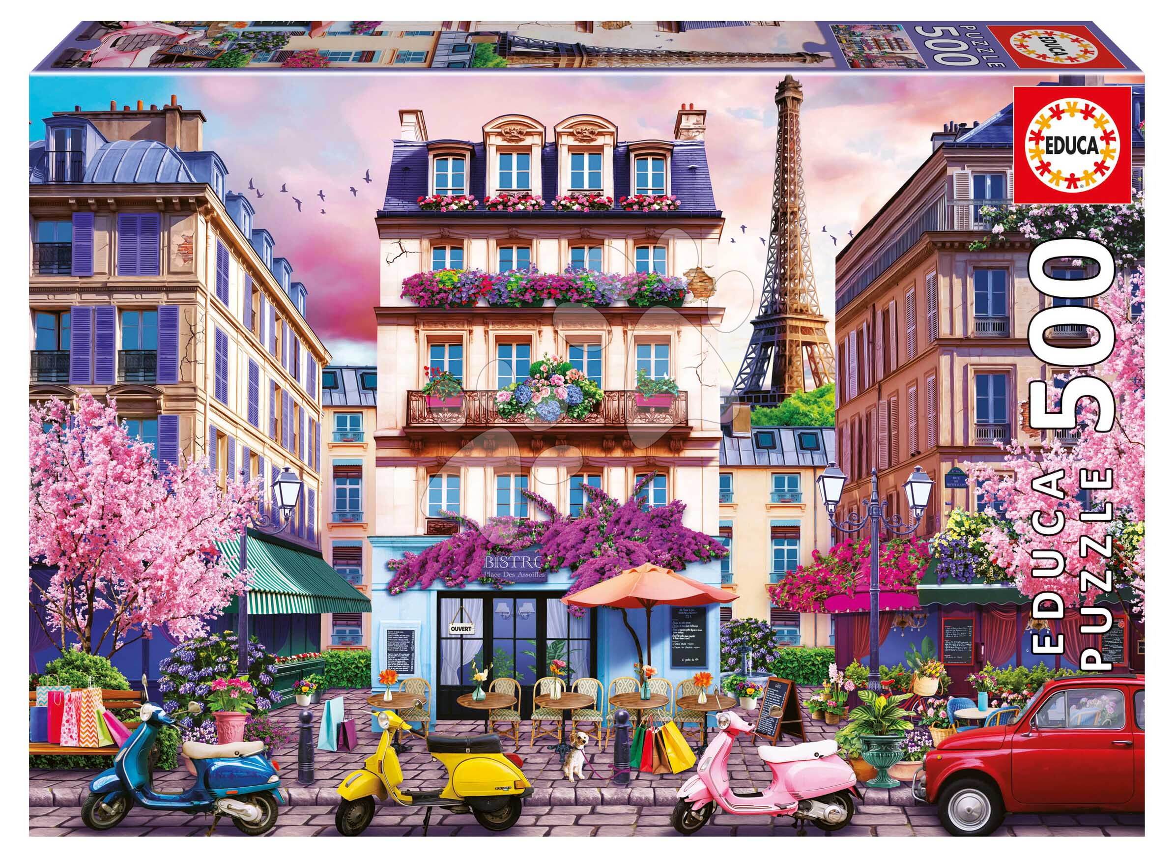 Puzzle Paris Shopping District Educa 500 darabos és Fix ragasztó