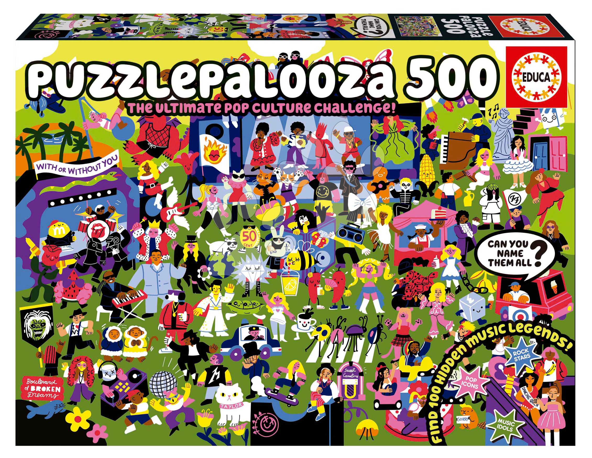 Puzzle PuzzlePalooza Educa 500 darabos és Fix ragasztó