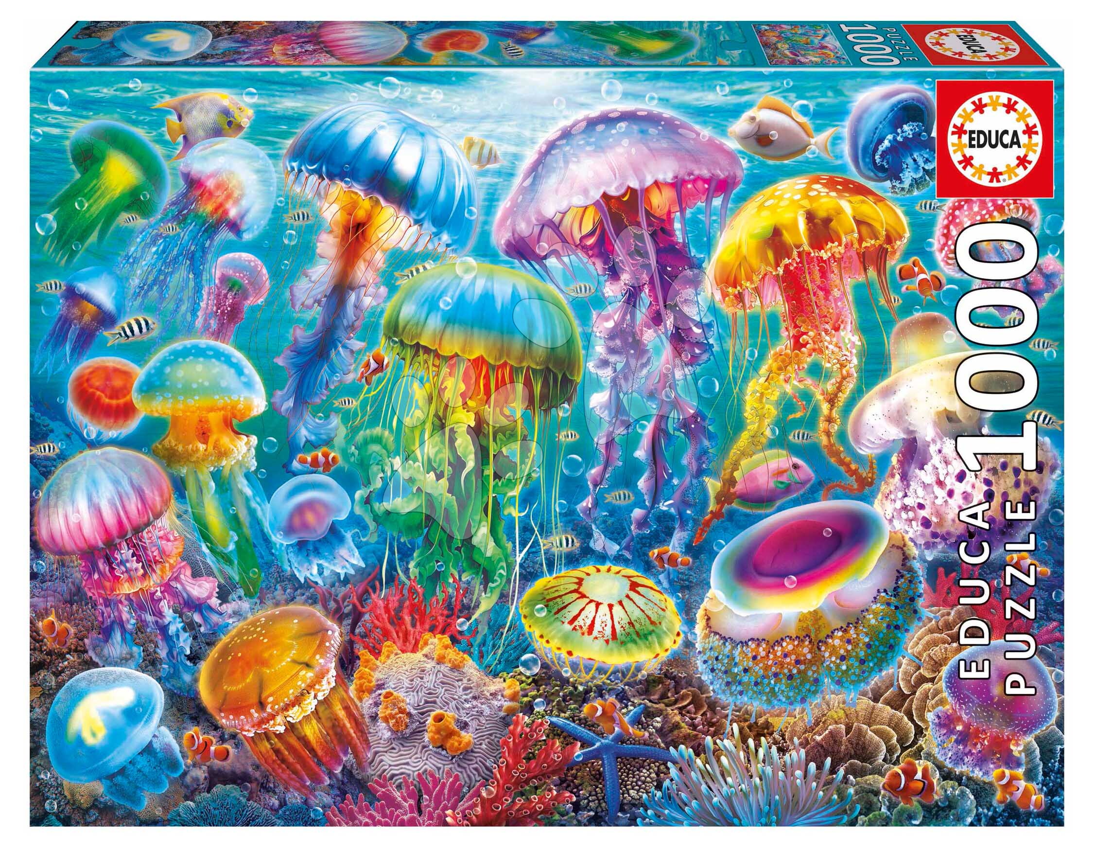 Puzzle Jellyfish Educa 1000 darabos és Fix ragasztó