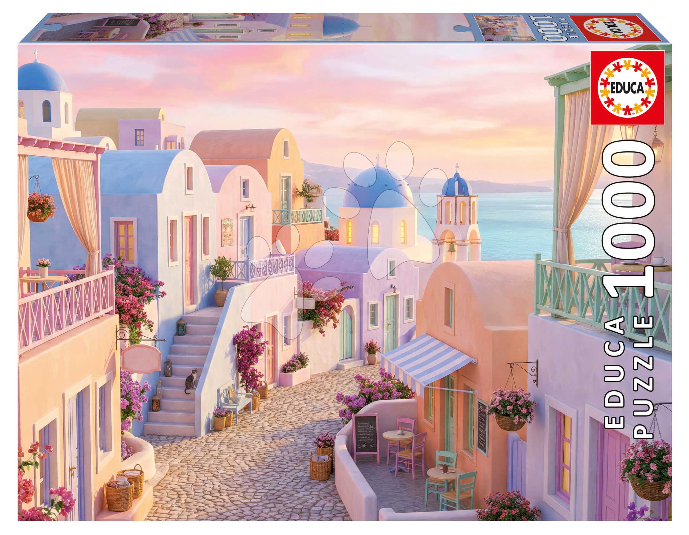 Puzzle Dreamy Santorini Educa 1000 darabos és Fix ragasztó