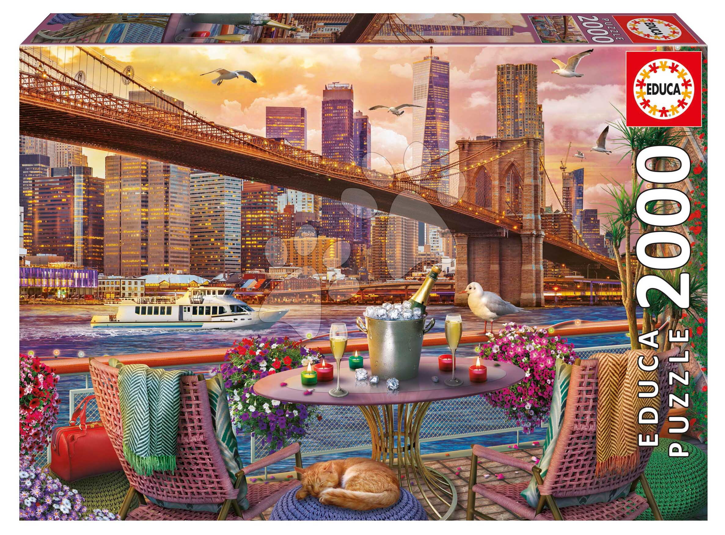 Puzzle NY Romance Educa 2000 darabos és Fix ragasztó