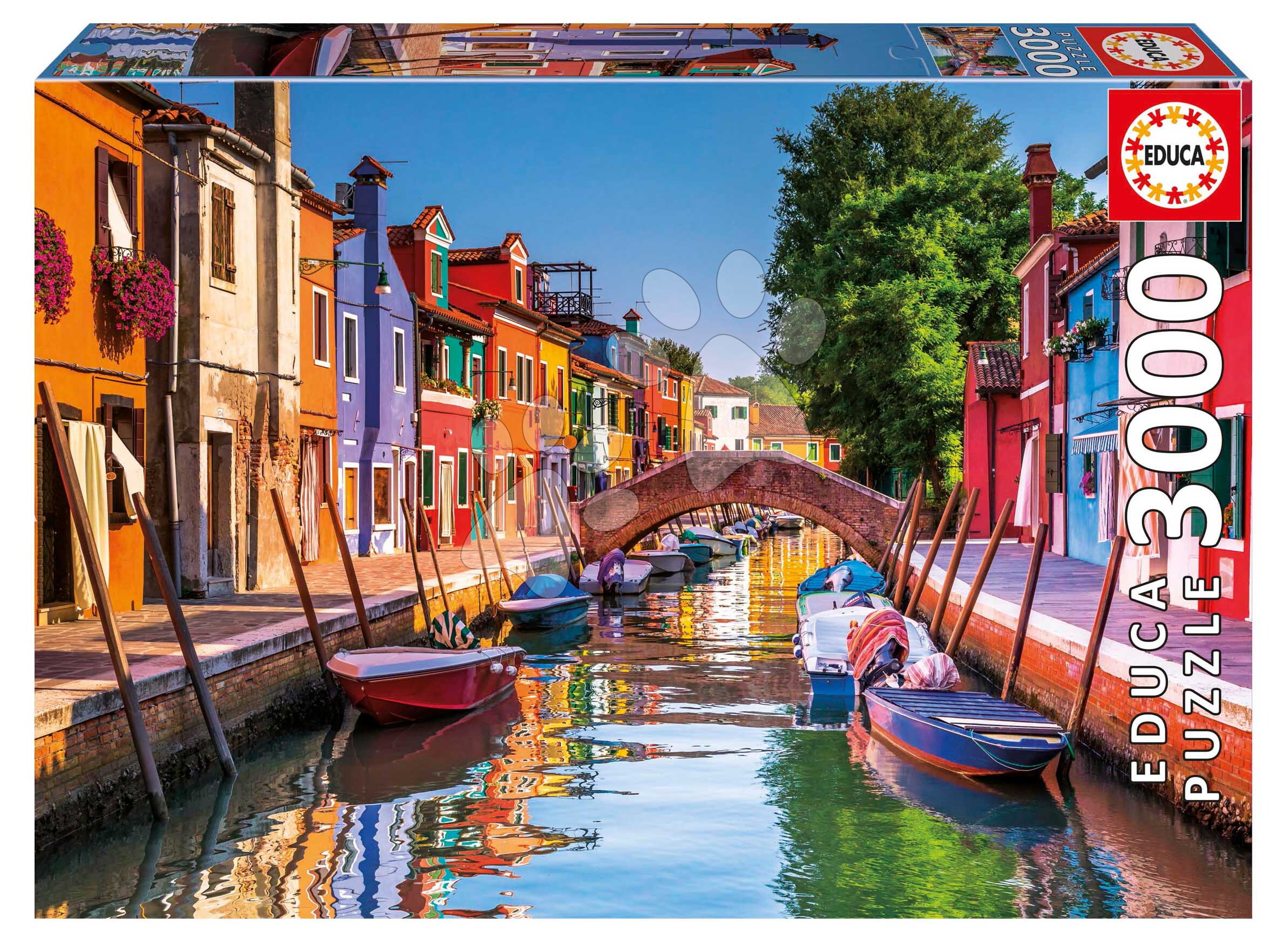 Puzzle Burano Italy Educa 3000 darabos és Fix ragasztó