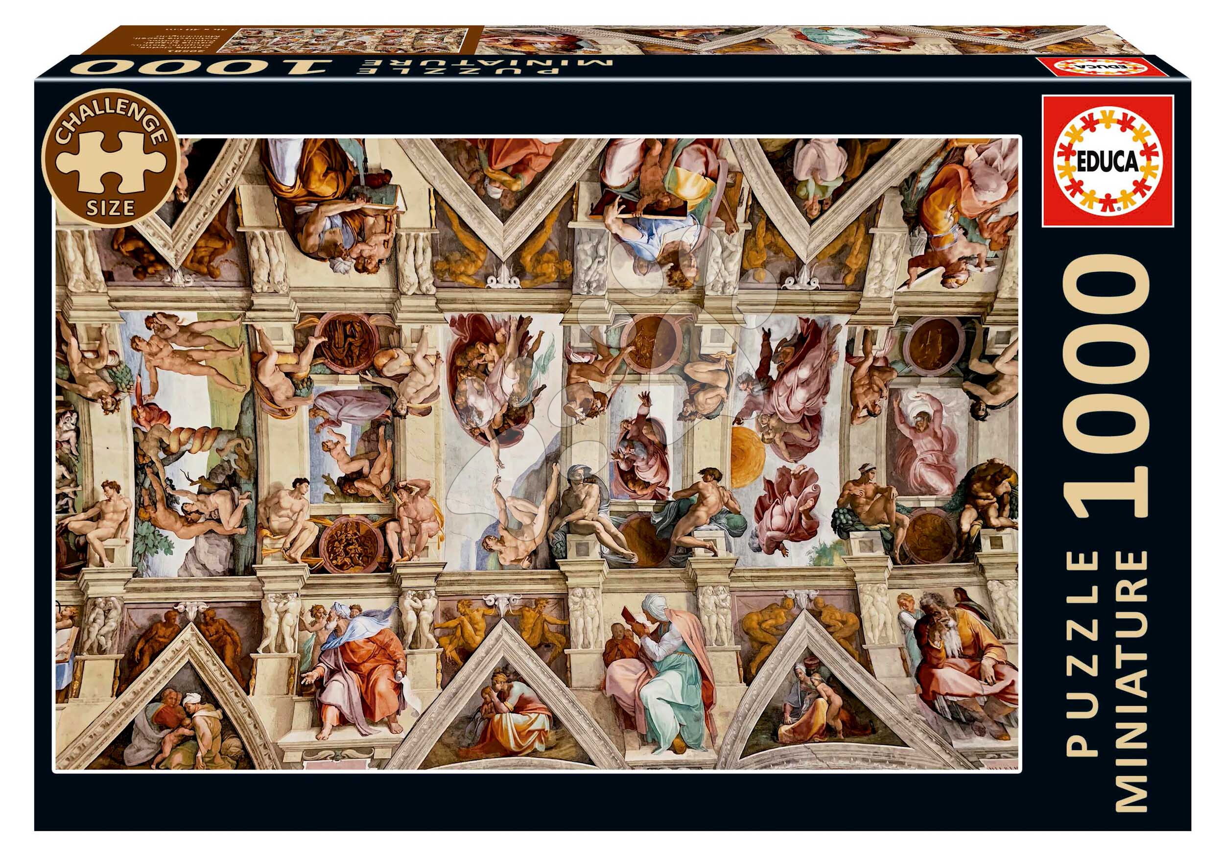 Puzzle Capilla Sixtina Miniature Educa 1000 darabos és Fix ragasztó