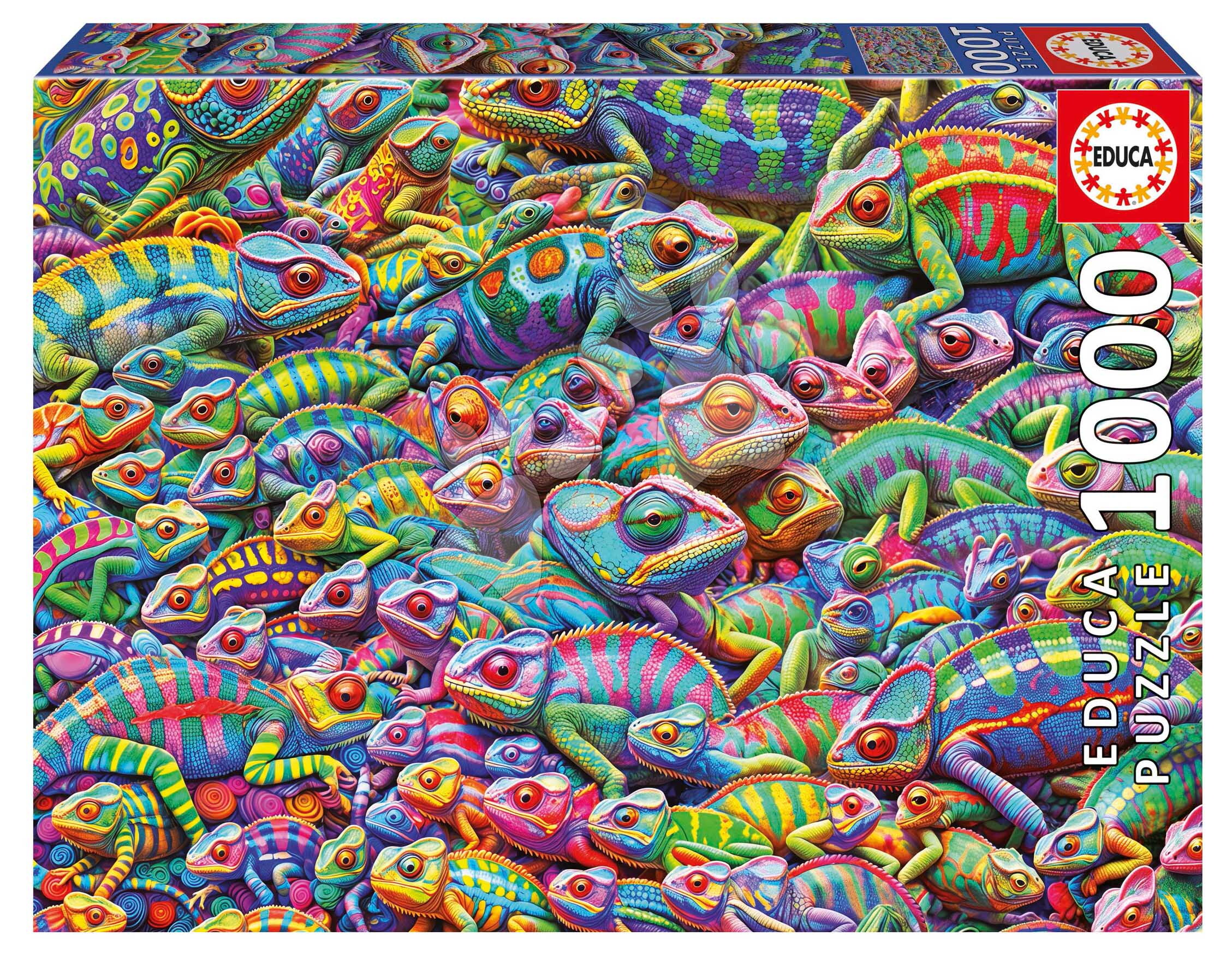 Puzzle Chameleon Chaos Extreme Educa 1000 darabos és Fix ragasztó