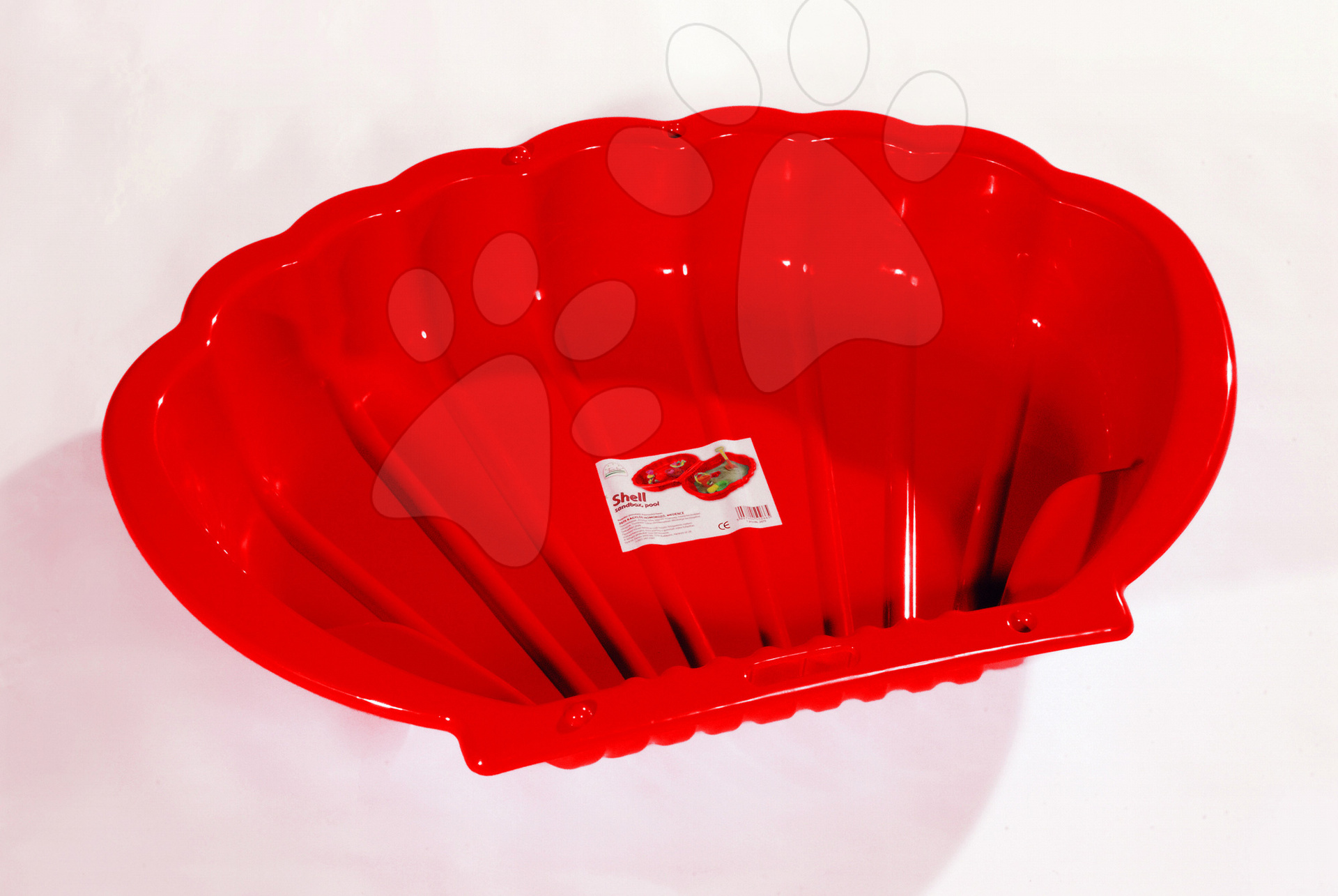 Pieskoviská pre deti - Pieskovisko Mušľa Dohány objem 112 litrov 109*78 cm červené od 24 mes