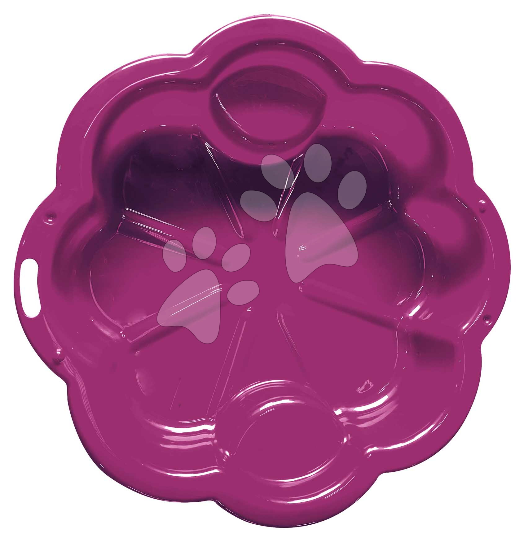 E-shop Pieskovisko v tvare kvetiny Dohány bordové s rozmermi 107*107*20 cm