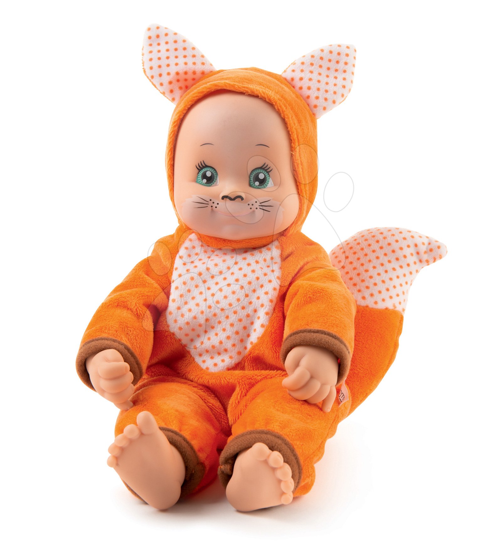 Játékbaba Róka jelmezben Animal Doll Minikiss Smoby 27 cm hanggal 12 hó-tól