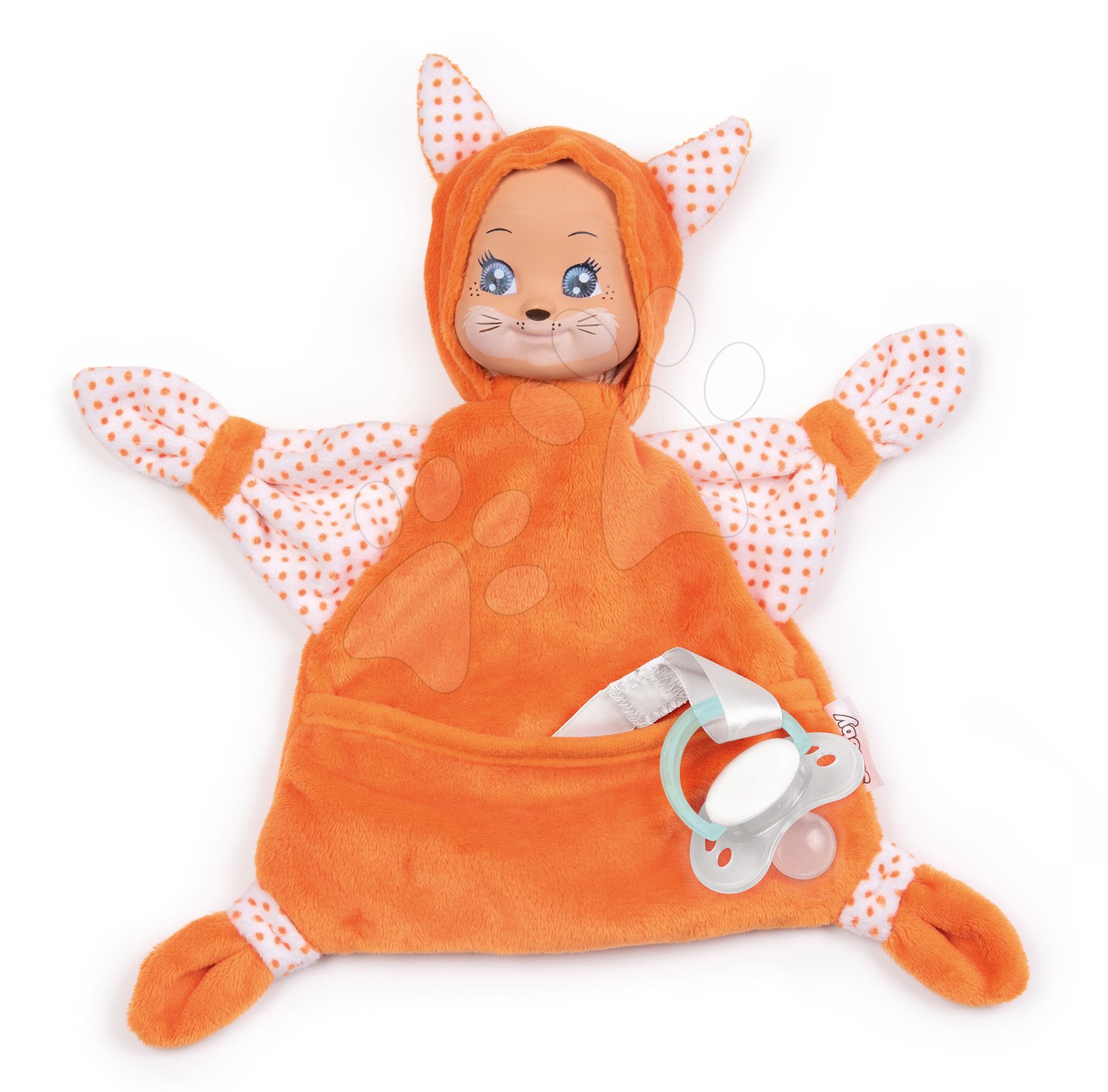 Líška na maznanie Animal Doll MiniKiss Smoby 20 cm z jemného mäkkého textilu od 0 mes