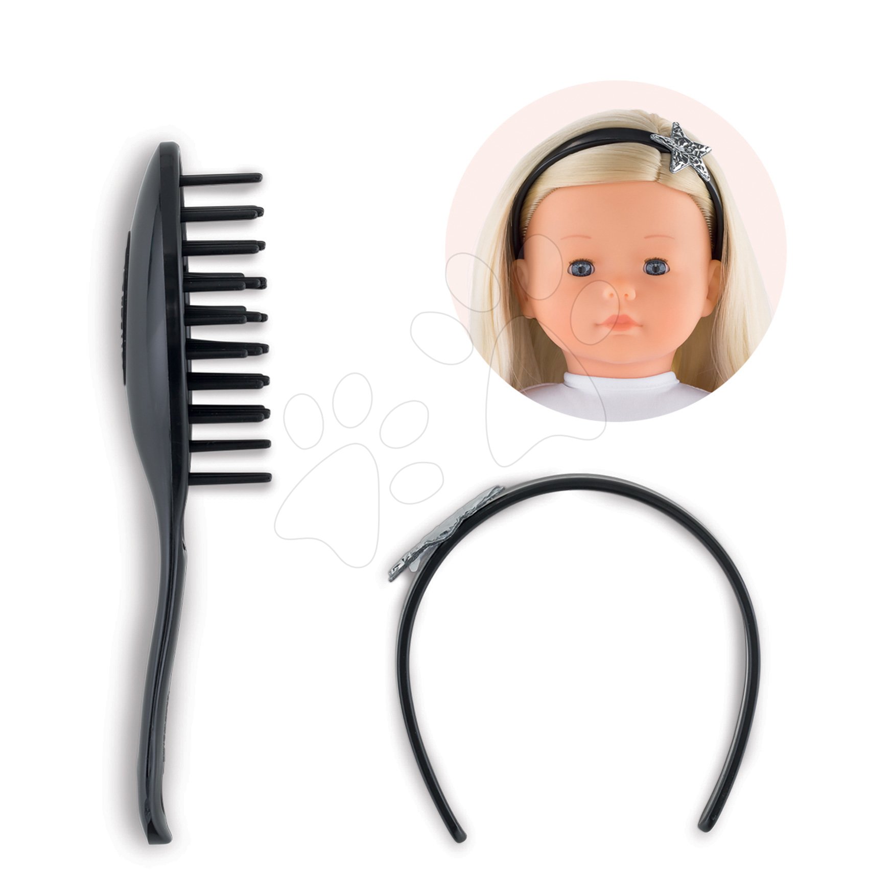 Fésü Hair Brush Set Star Ma Corolle 36 cm játékbabának 4 évtől