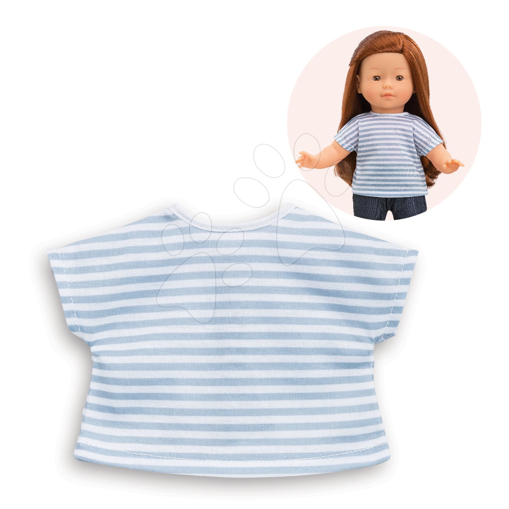 Oblečenie Striped T-shirt Grey Ma Corolle pre 36 cm bábiku od 4 rokov