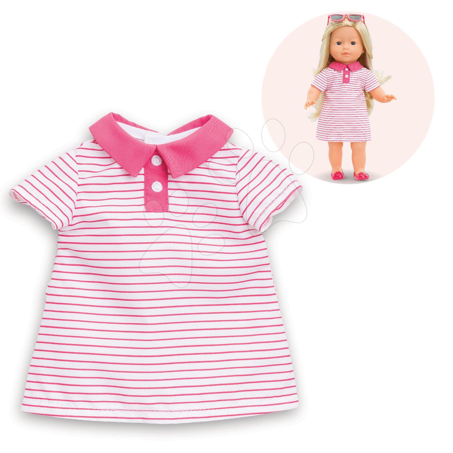 Oblečení Polo Dress Pink Ma Corolle pro 36cm panenku od 4 let