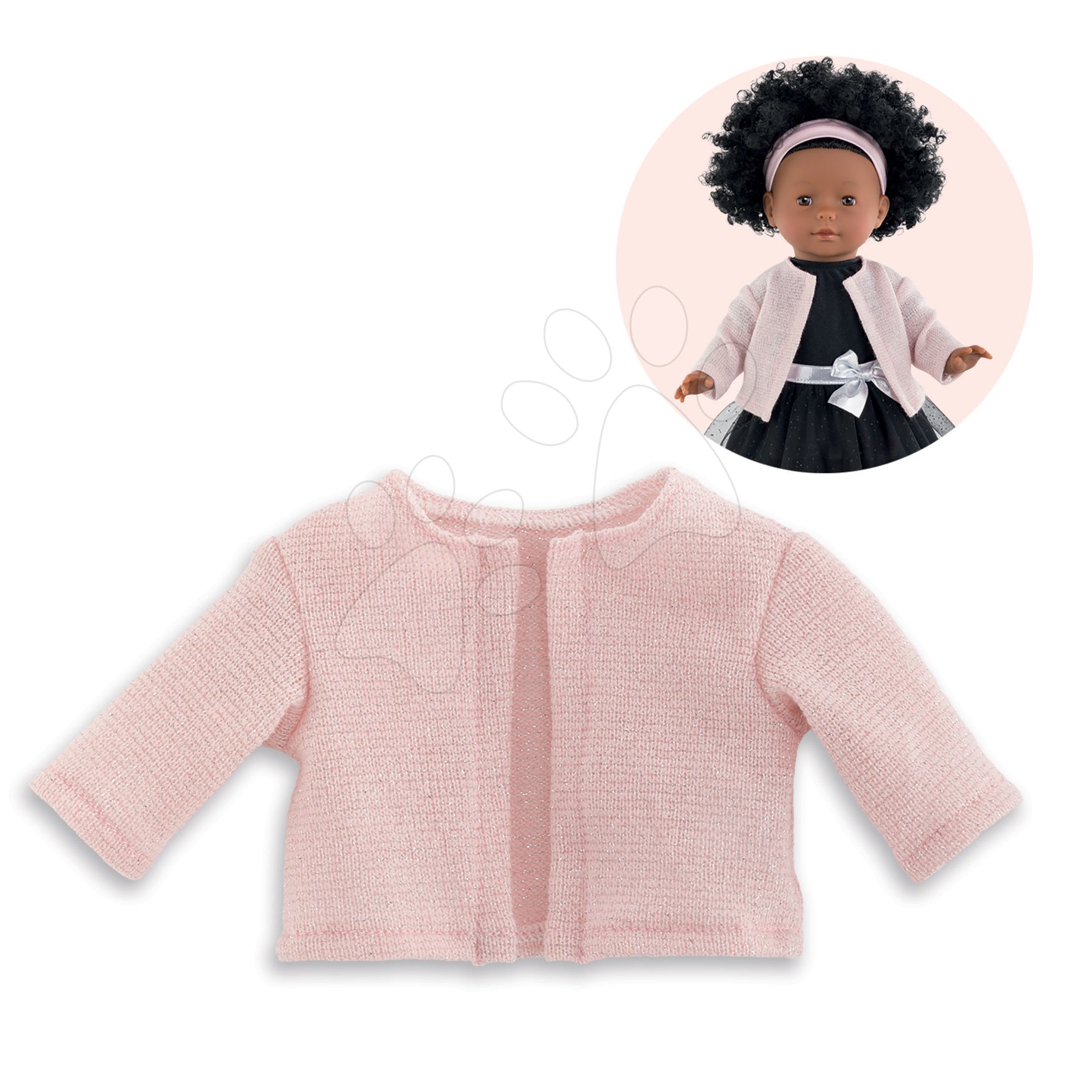 Szvetter Cardigan Silvered Pink Ma Corolle 36 cm játékbaba részére 4 évtől