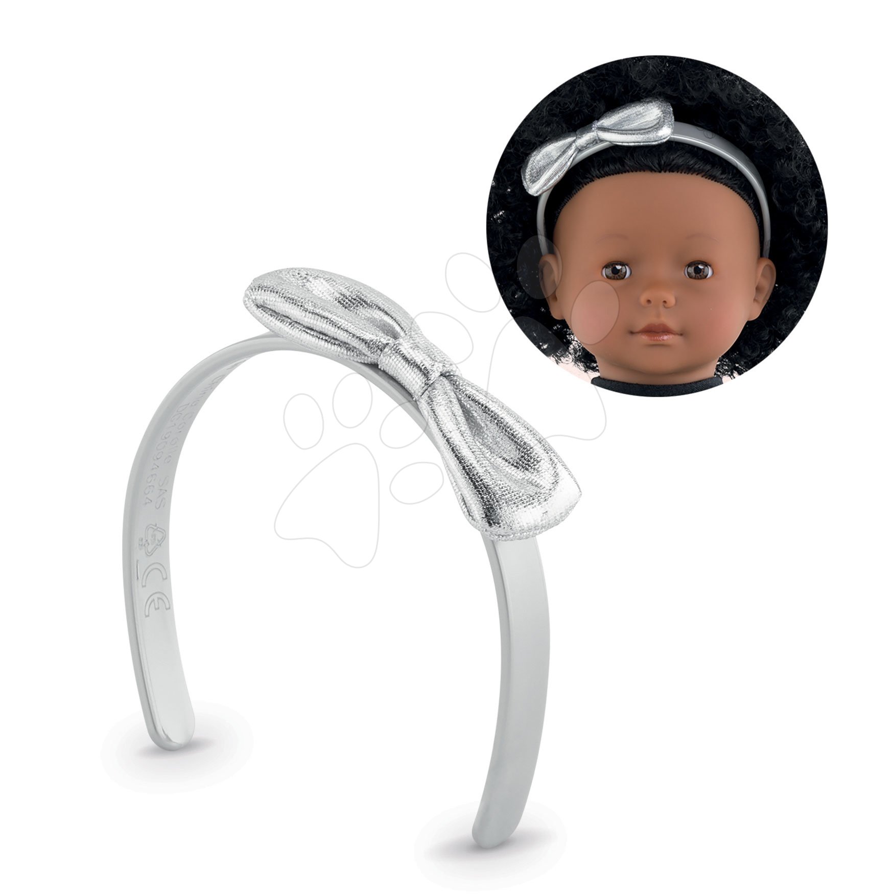 Játékbaba ruhák - Hajpánt Headband Silvered Pink Ma Corolle 36 cm játékbaba részére 4 évtől